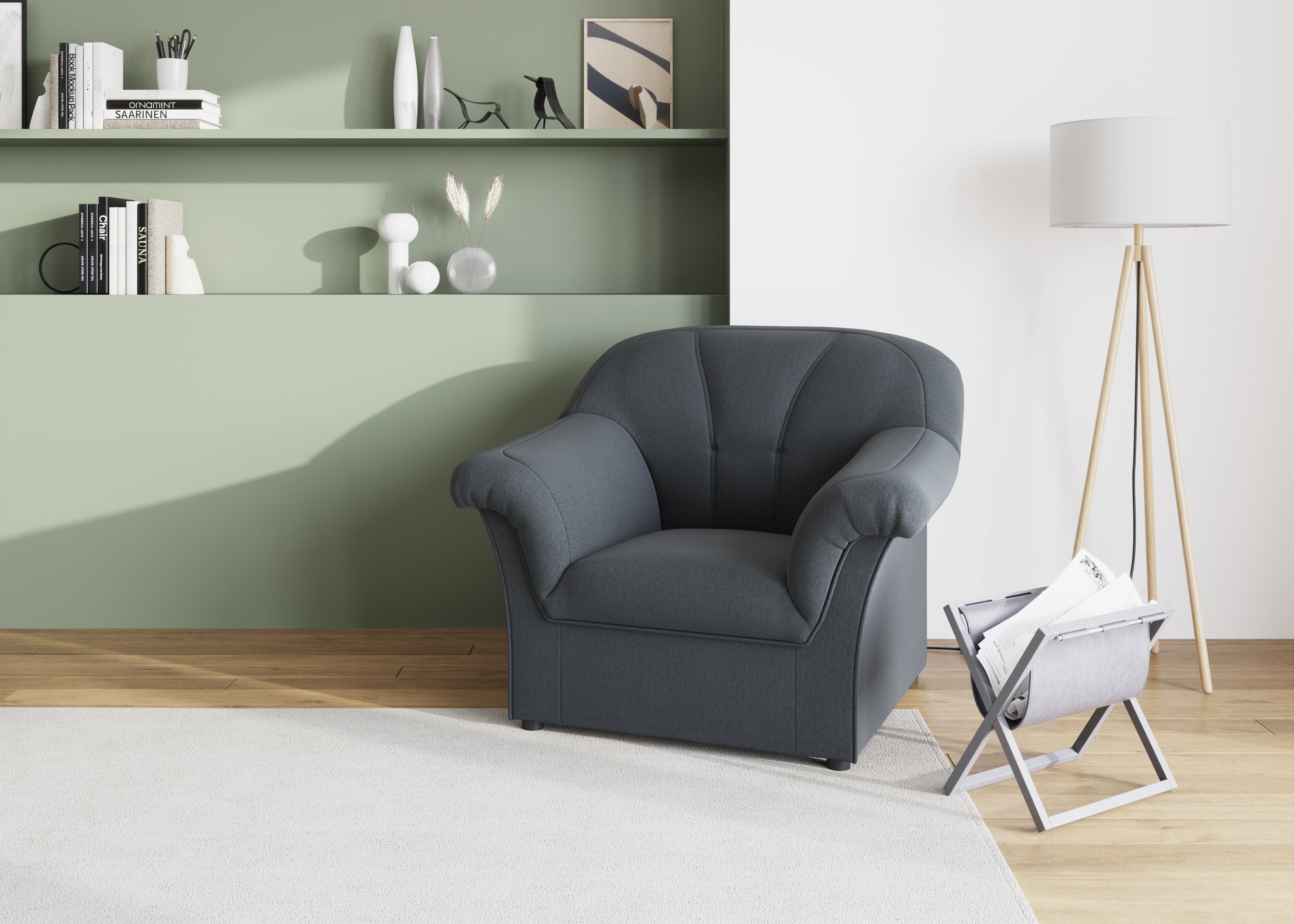 DOMO collection Fauteuil Pegnitz tijdloos, elegante armleuningen, comfortabel