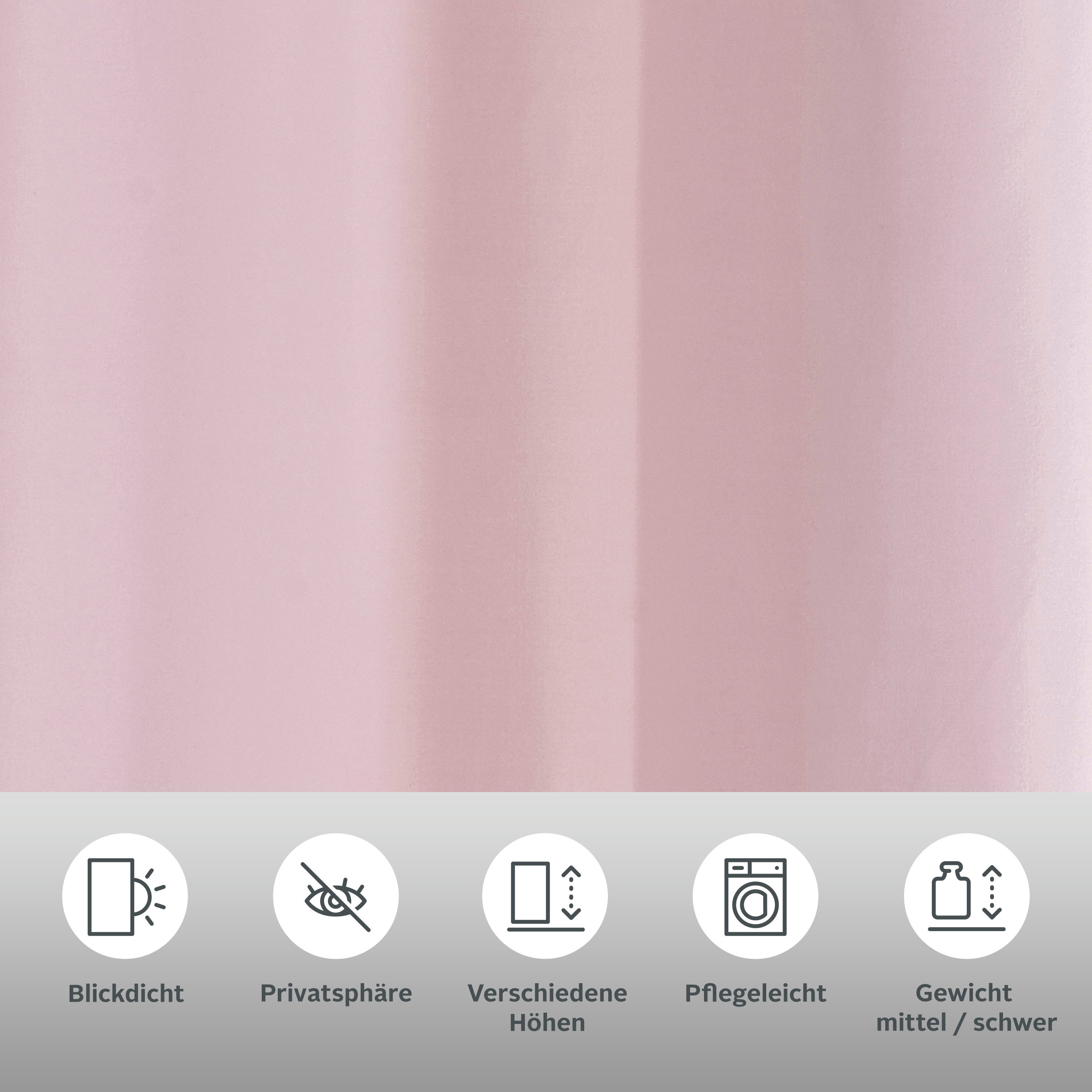 Home affaire Gordijn Parry set van 2, ondoorzichtig, monochroom, basic (2 stuks)