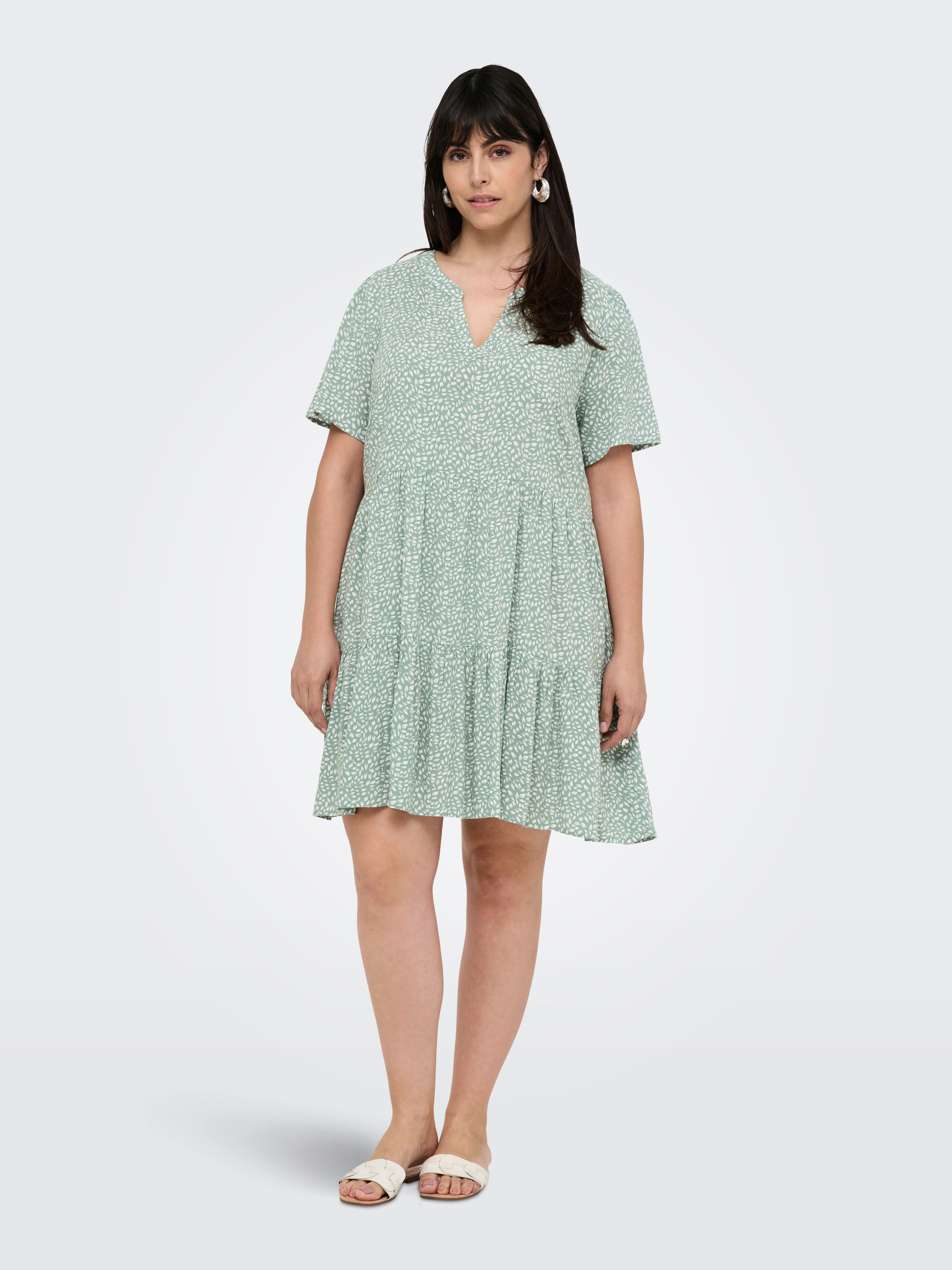 ONLY CARMAKOMA Mini-jurk CARZALLY LIFE S/S THEA TUNIC DRESS NOOS