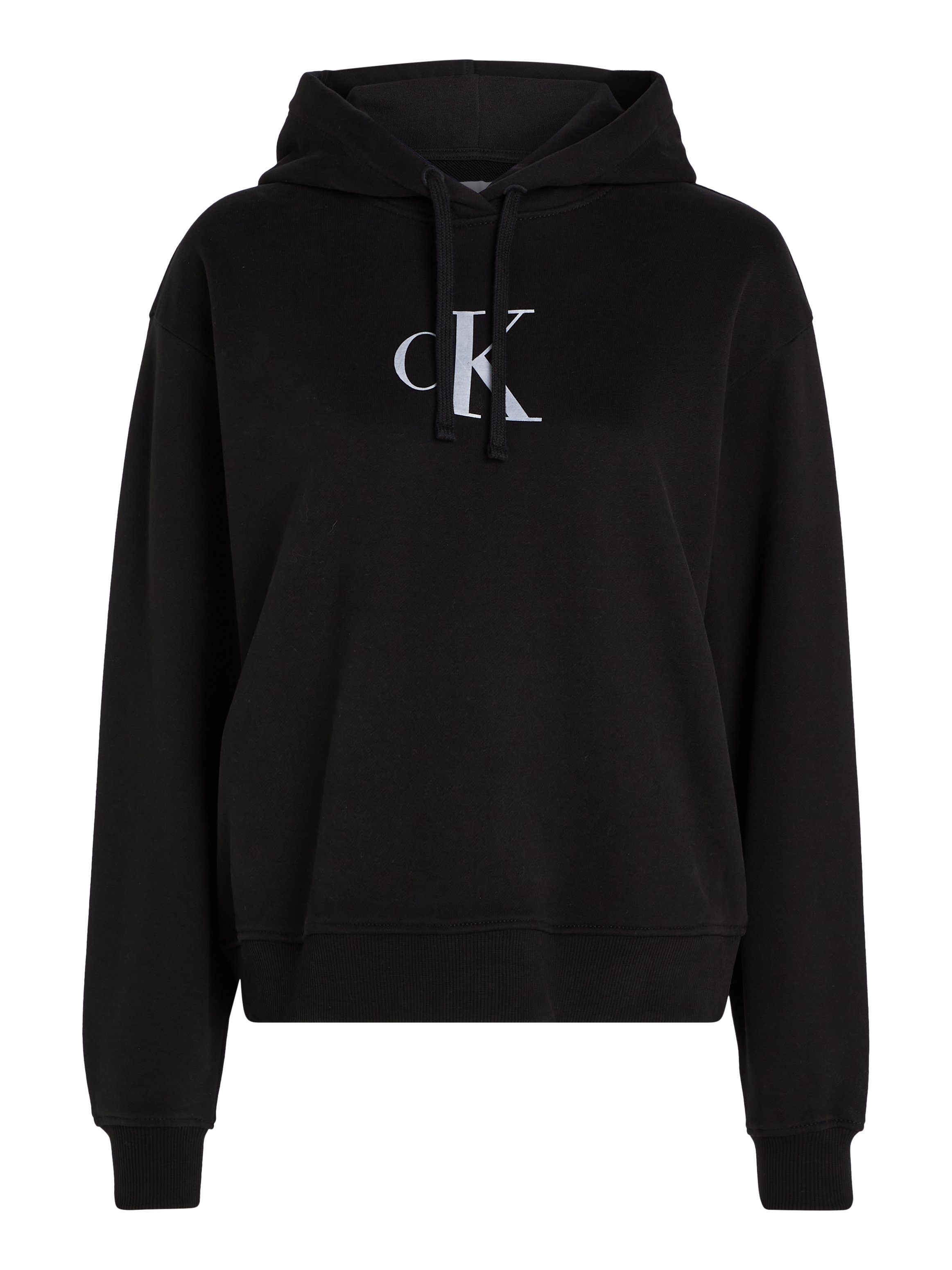 Calvin Klein Hoodie SATIN CK HOODIE met logo merklabel