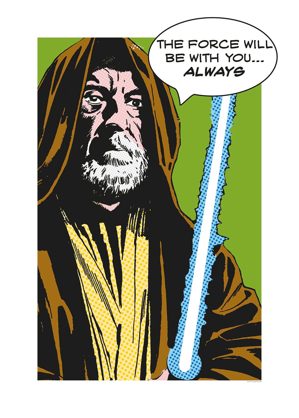 Komar wanddecoratie Star Wars Classic Comic Quote Obi Wan, zonder lijst