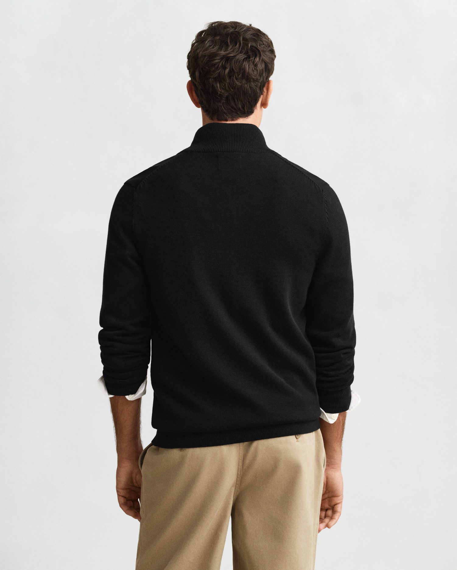 Gant Cardigan CASUAL COTTON ZIP CARDIGAN Met ribbels aan opstaande kraag, mouwen en zoom