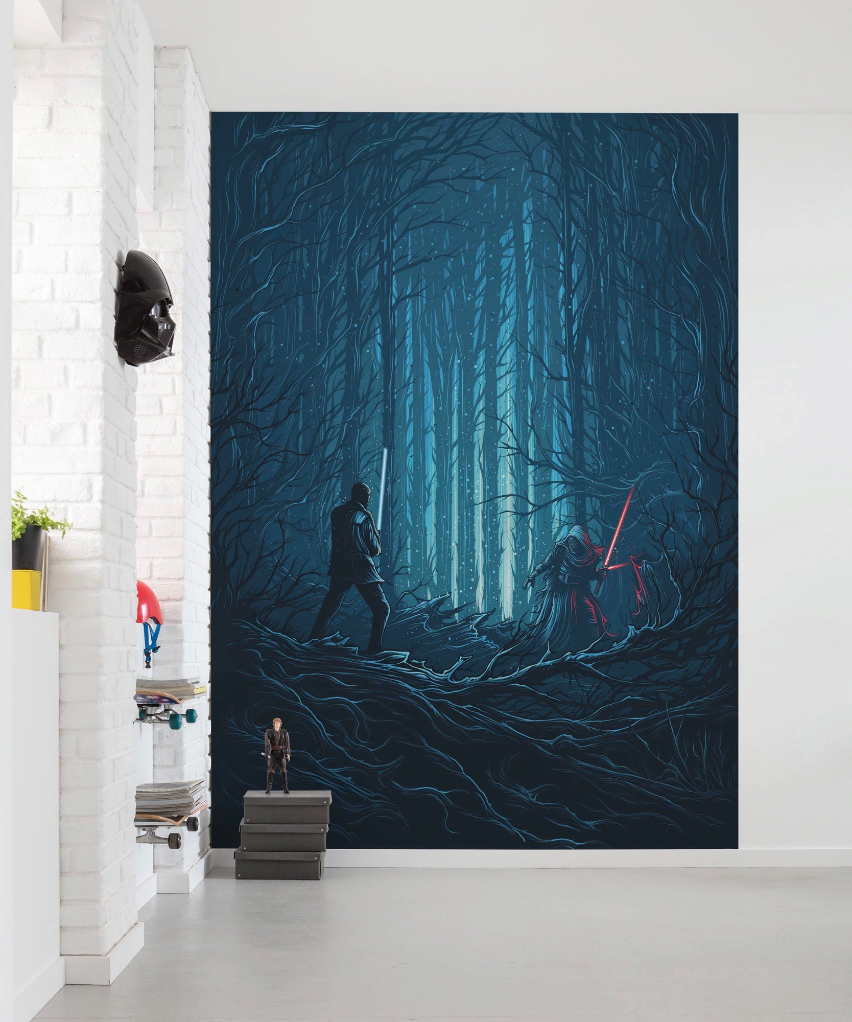 Komar Vliesbehang Digitale print vlies - Star Wars Wood Fight - Afmeting 200 x 280 cm