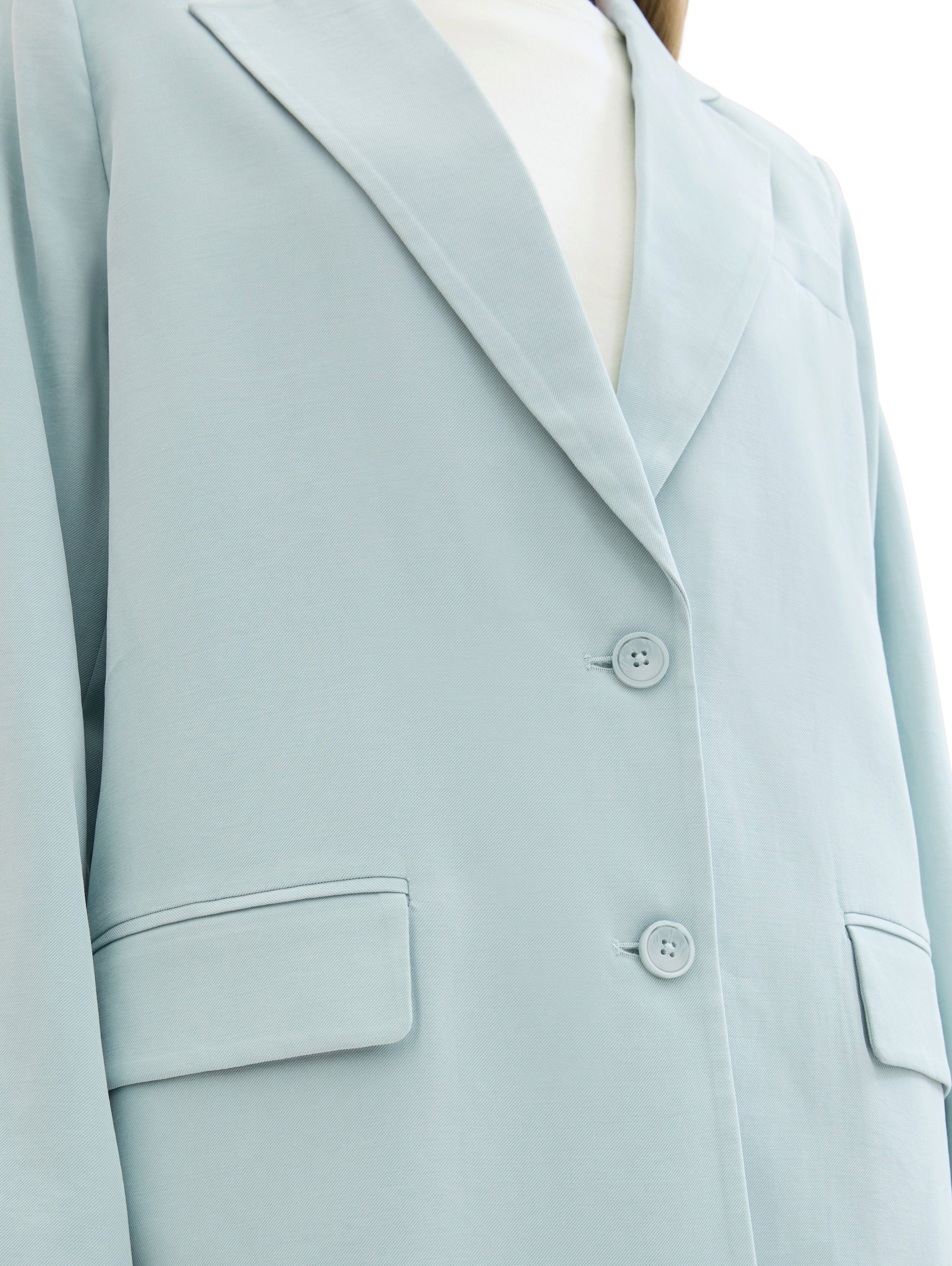 Tom Tailor Lange blazer met klepzakken