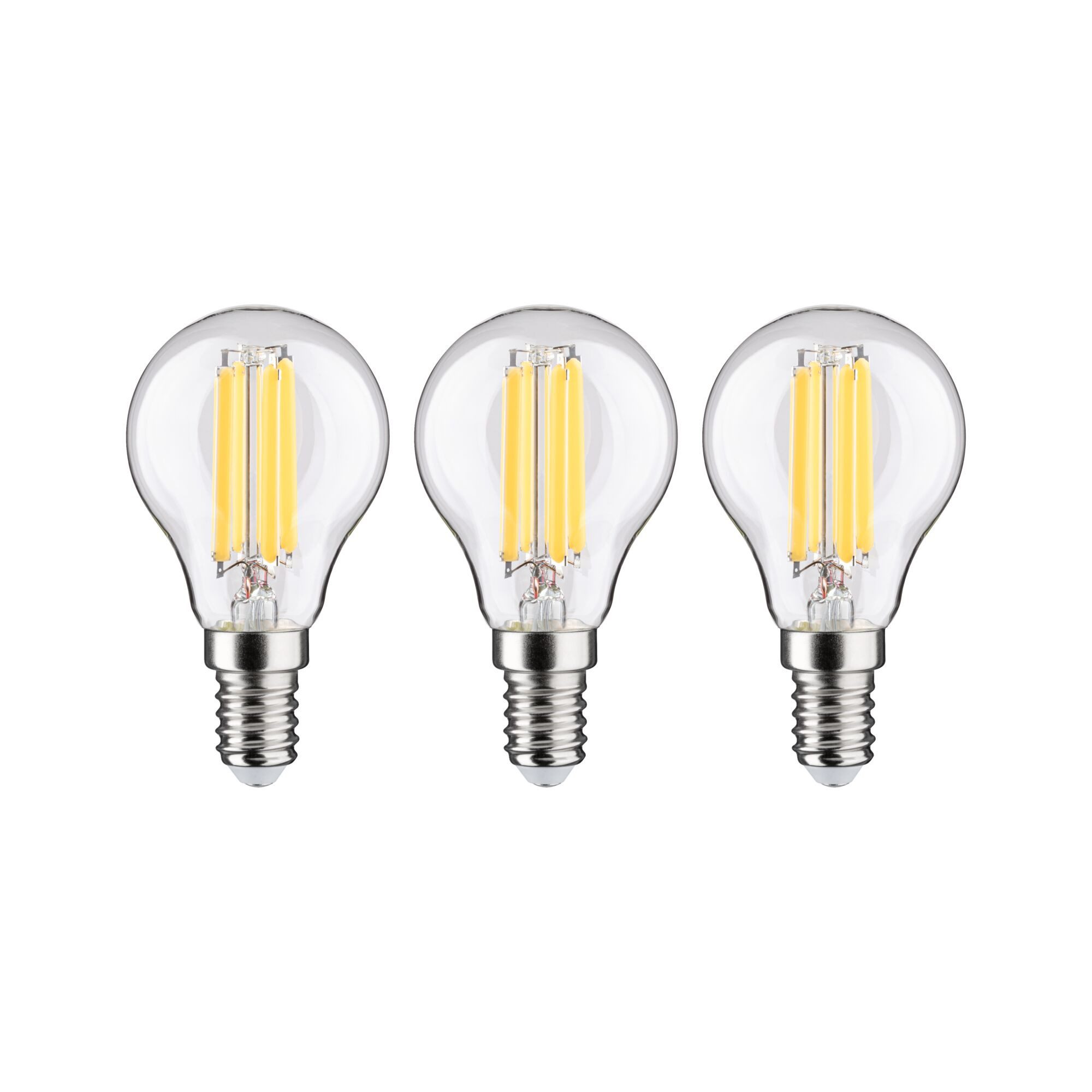 Paulmann Led-verlichting Eco-Line filament 230V LED druppel E14 3-pack 525lm 2,5W 3000K helder (3 stuks)