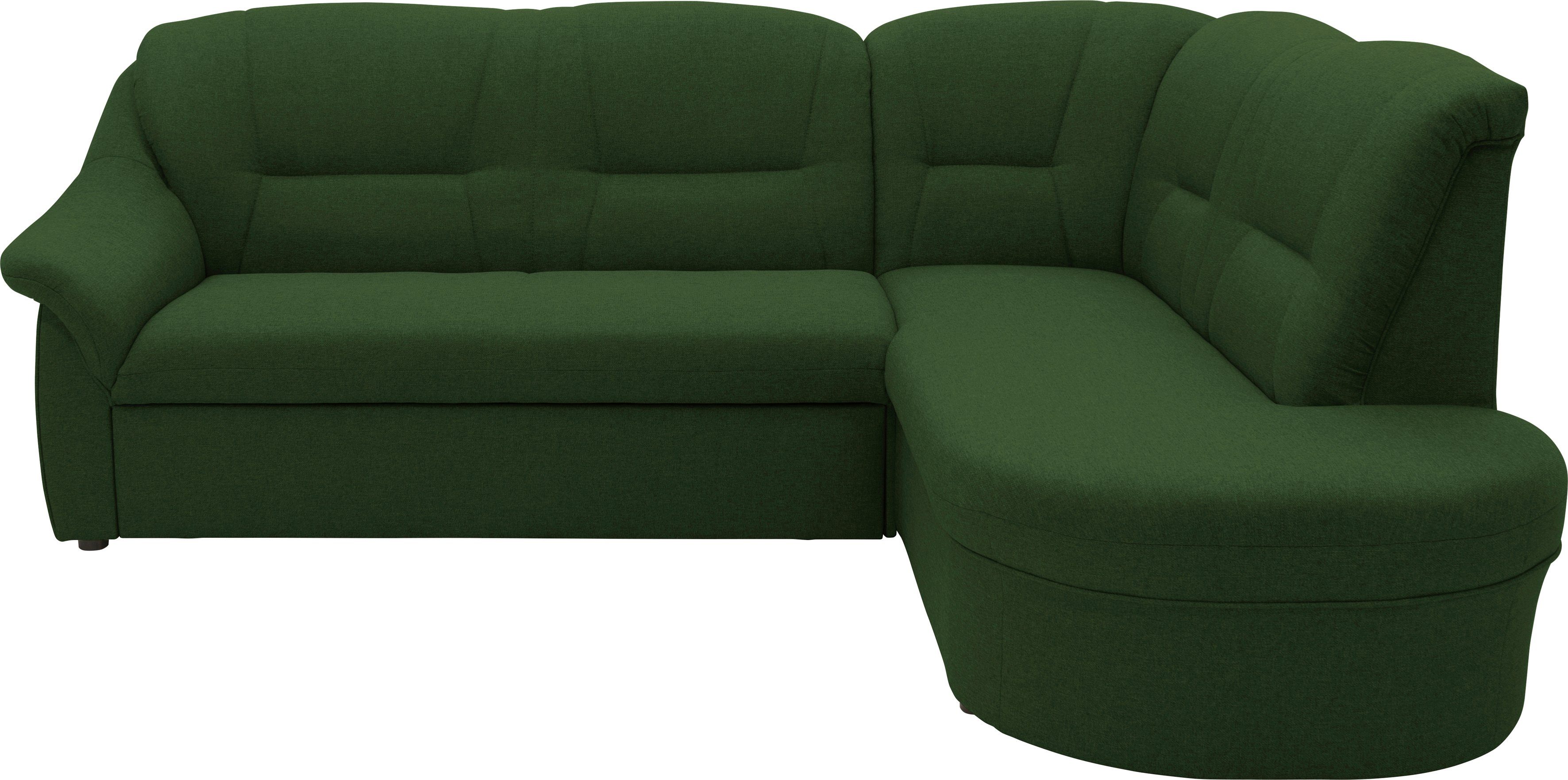 DOMO collection Hoekbank Faenza voor kleine ruimtes, afmetingen 232,176cm, comfortabel, L-vorm groen, hoekbanken, Zonder slaapfunctie, ohne