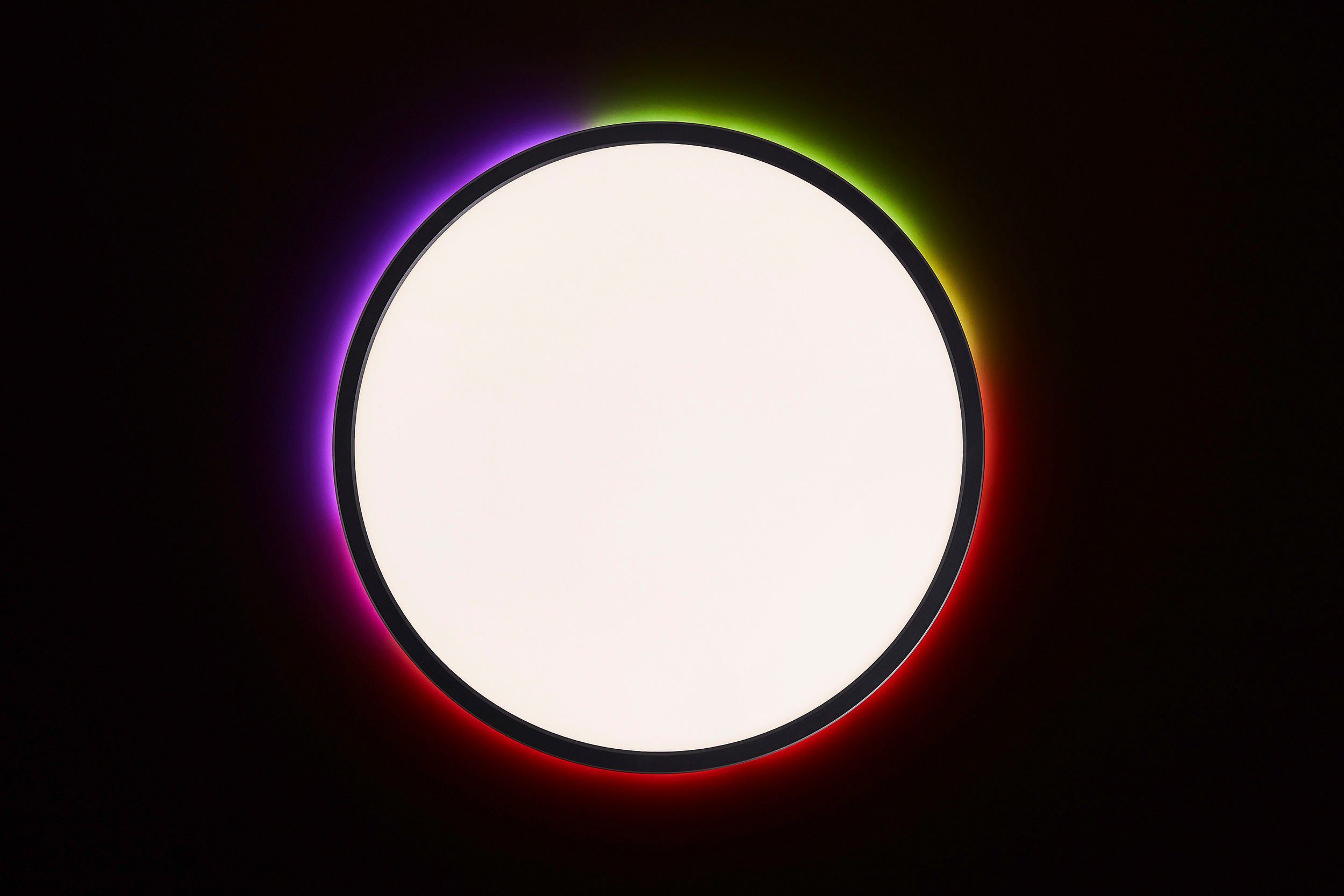 my home Led-plafondlamp Elliot Ø 42 cm, 2400 lumen, 3000-6500 Kelvin, wit/zwart (1 stuk)
