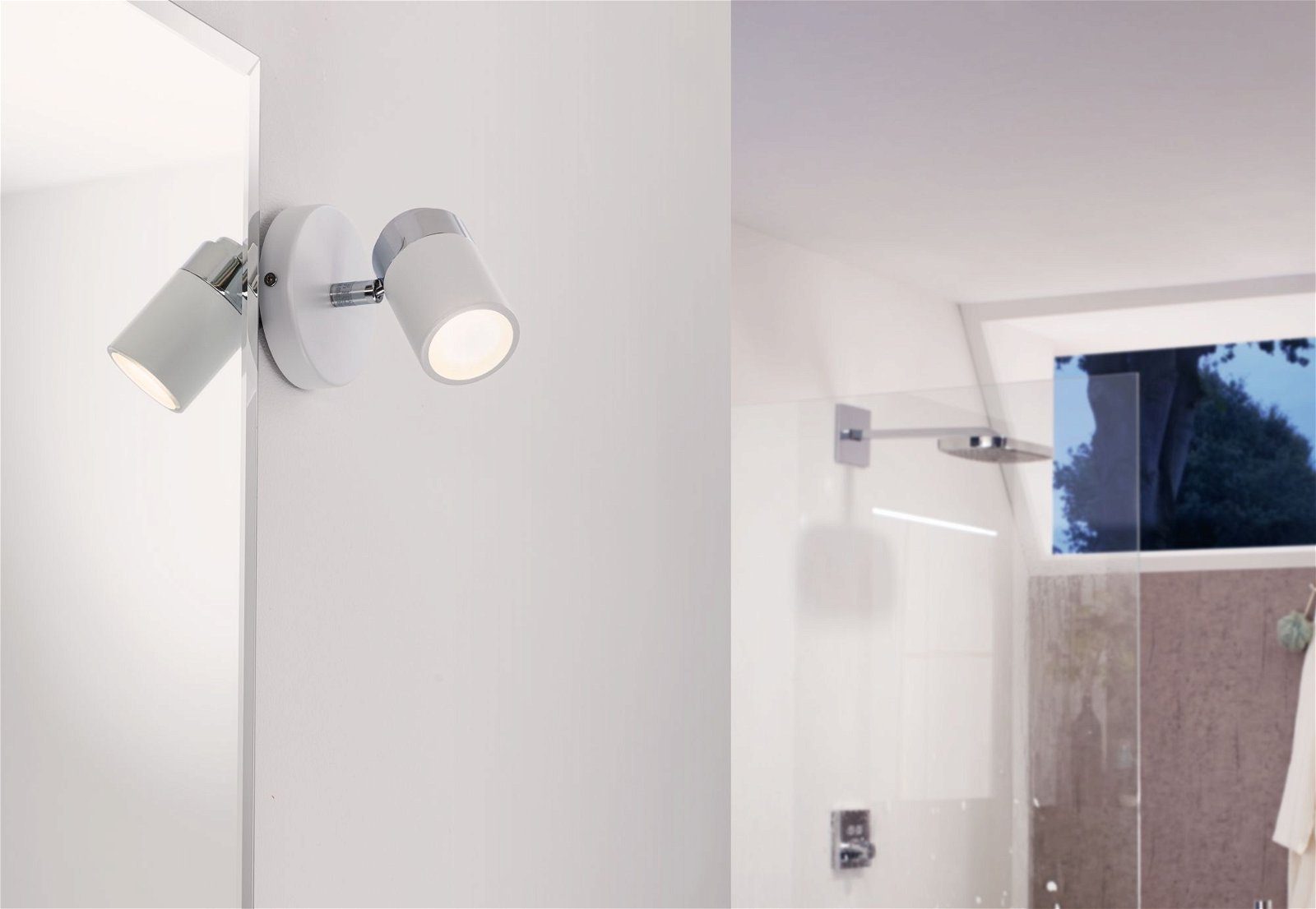 Paulmann Plafondlamp Spotlight Zyli IP44 max. 1x10W Wit/Chroom 230V Metaal (1 stuk)
