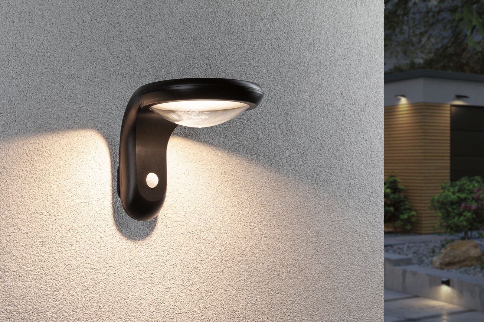 Paulmann Led-wandlamp voor buiten Solar Diskola IP44 180x234mm 3000K 3,5W 400lm Antraciet Kunststof (1 stuk)