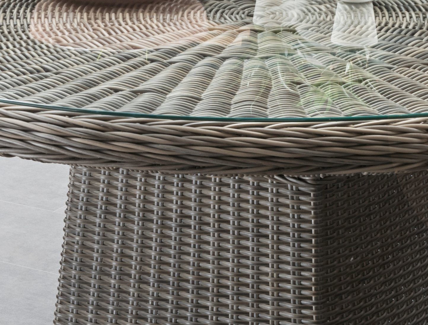 Destiny Tuintafel Luna (ø120x75 cm), aluminium, polyrattan (1 stuk)