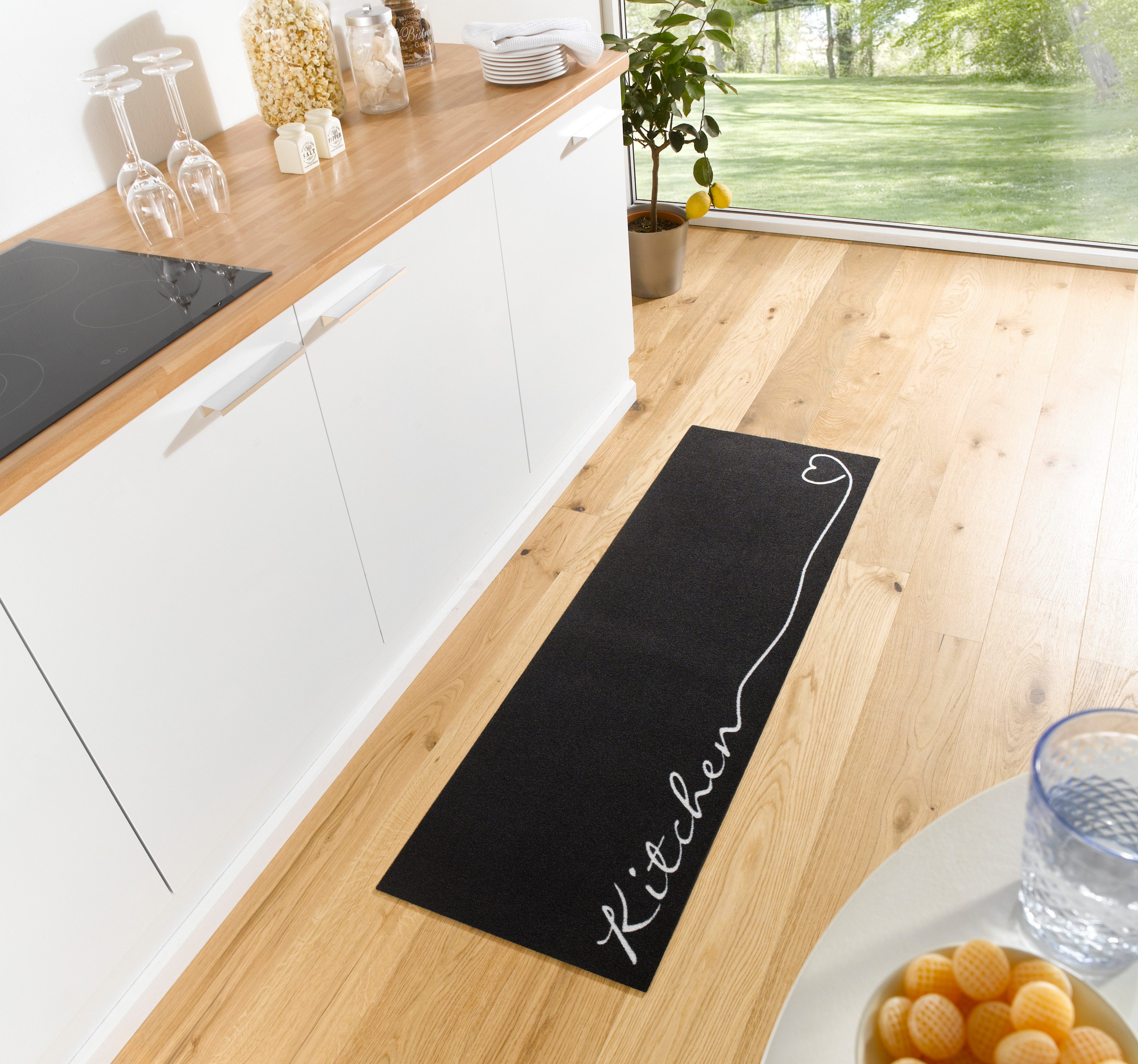 HANSE Home Keukenloper Kitchen hart Loper, antislip, keukenkleed, keuken, vloerkleed, gemakkelijk in onderhoud
