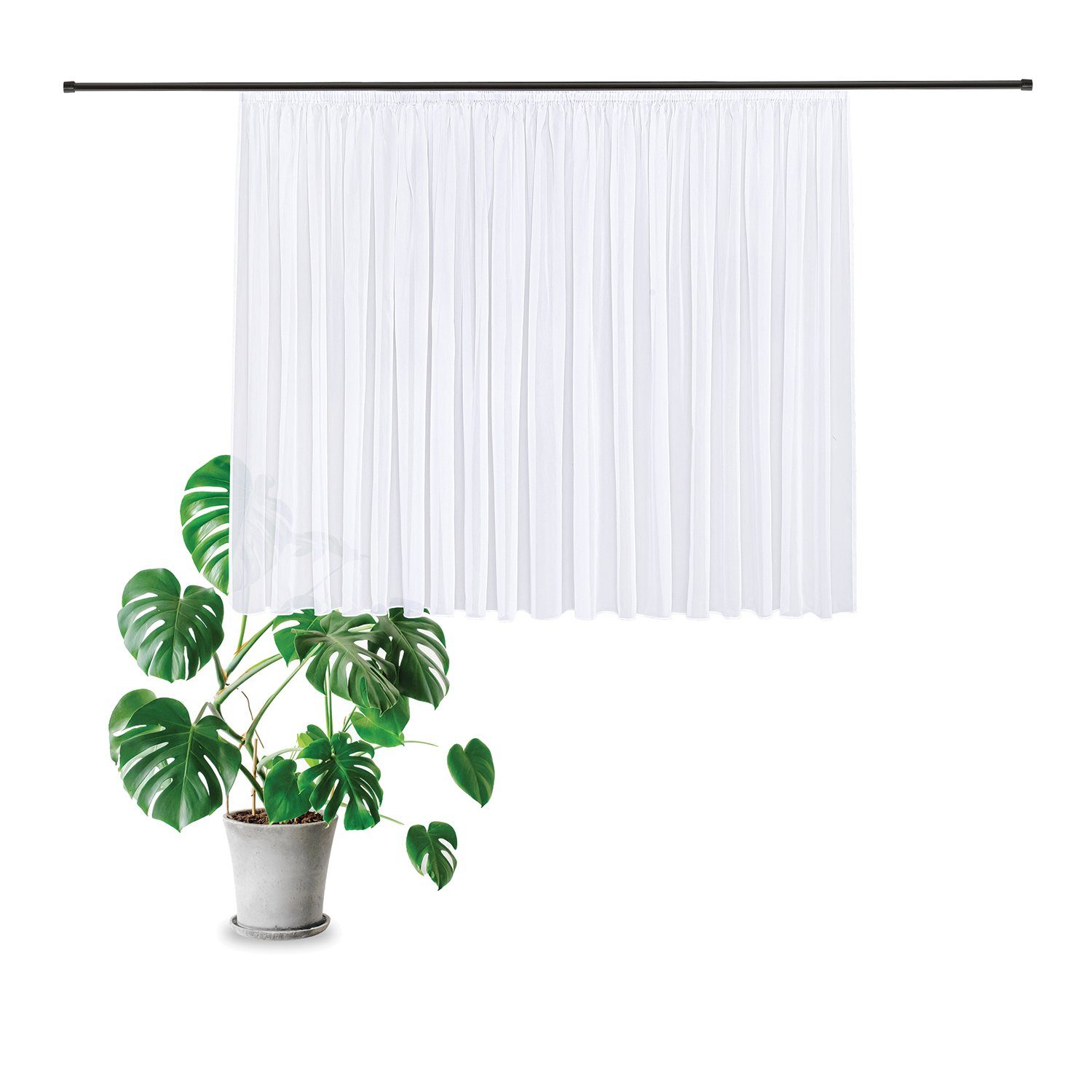 Gerster Gordijn Estella Store effect-voile gerecycled "Estella" (1 stuk)