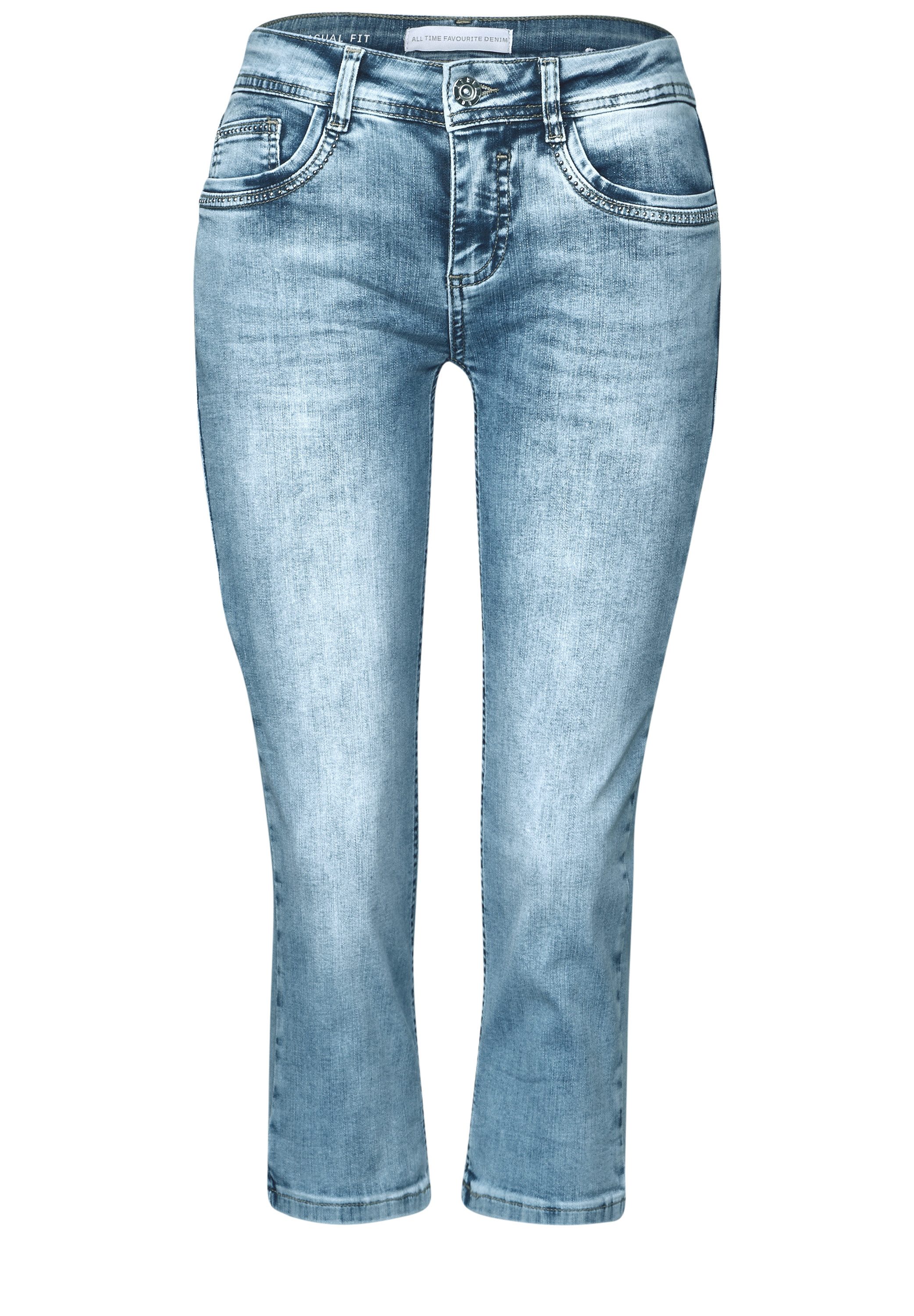 STREET ONE 3/4 jeans Style Crissi met glitterdetail