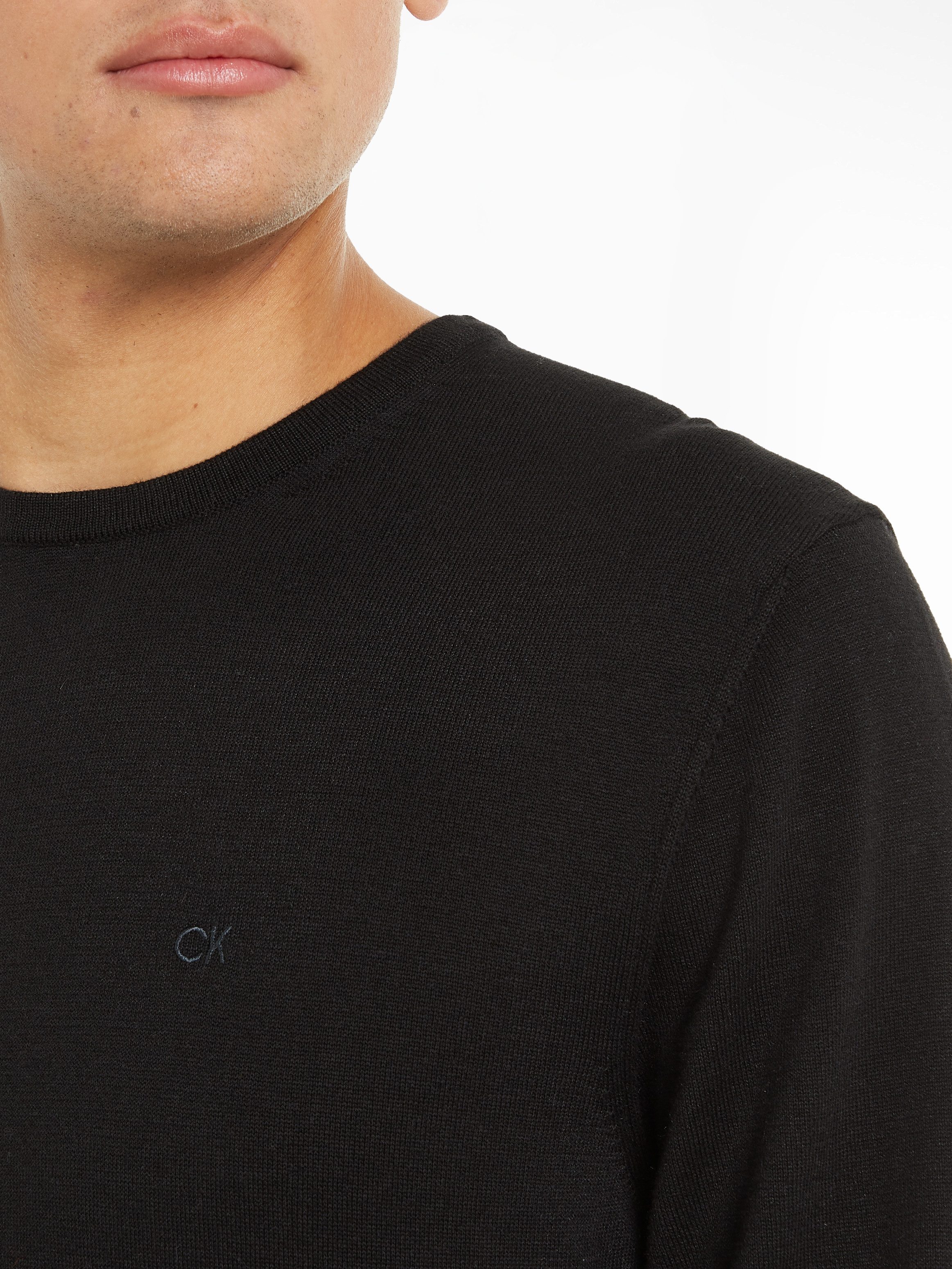 Calvin Klein Trui met ronde hals COTTON SILK BLEND CN SWEATER