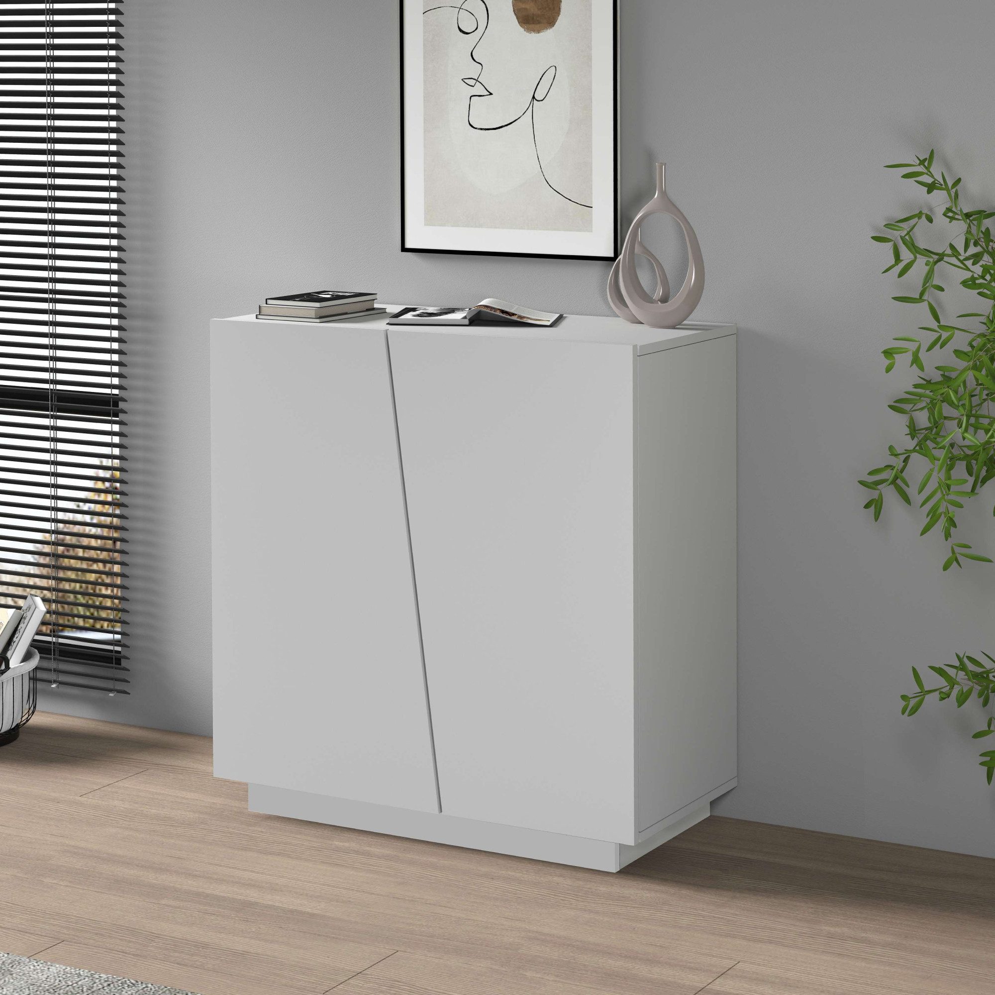 INOSIGN Archiefkast Vega, Multifunctionele kast, Bureaukast, met 2 deuren & verstelbare legplanken, hoogte 86 of 166 cm, made in italy