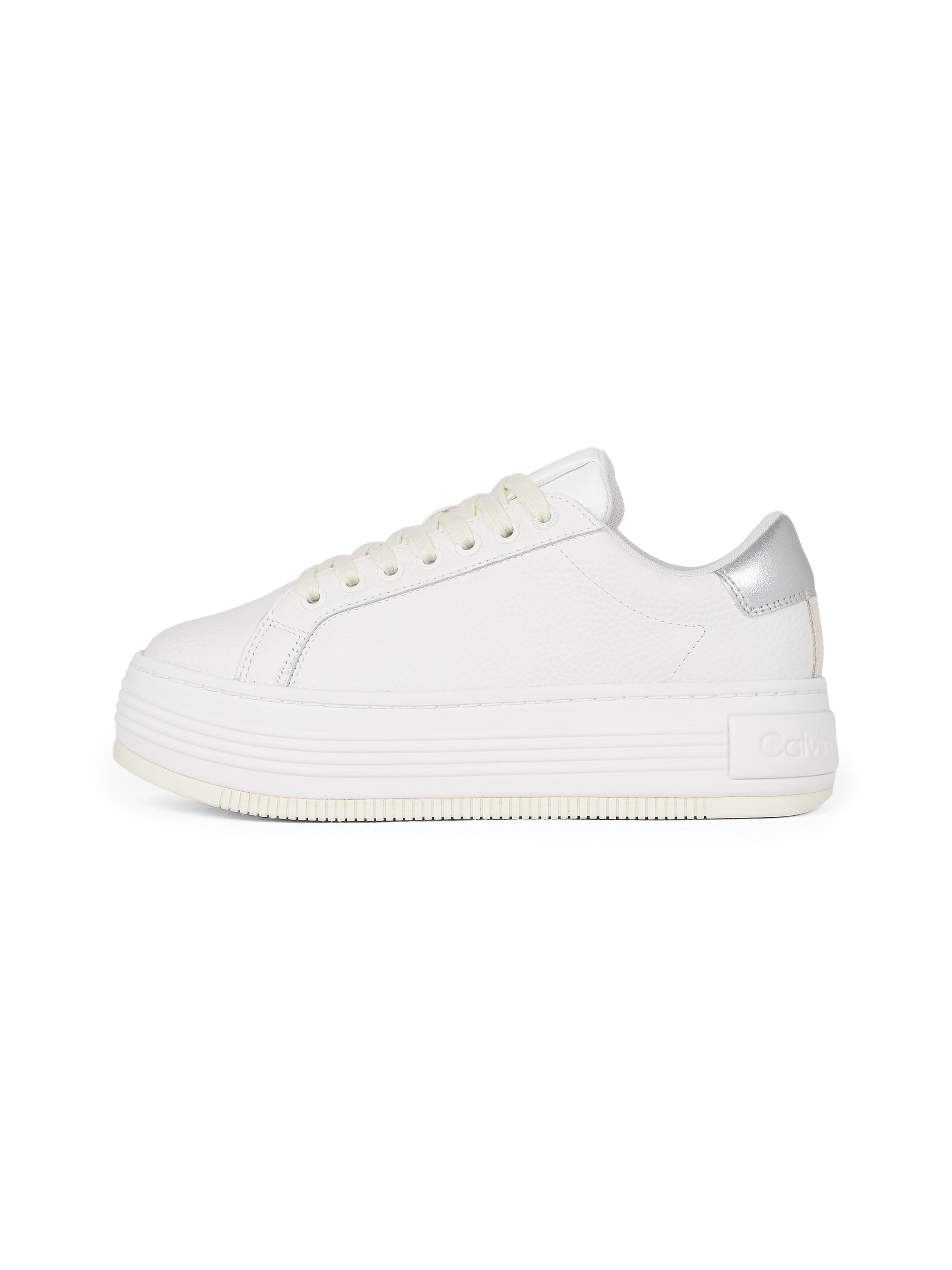 Calvin Klein Plateausneakers BOLD FLATF LOW MIX OHB veterschoenen, lage schoen, vrijetijdsschoen met hielcontrast