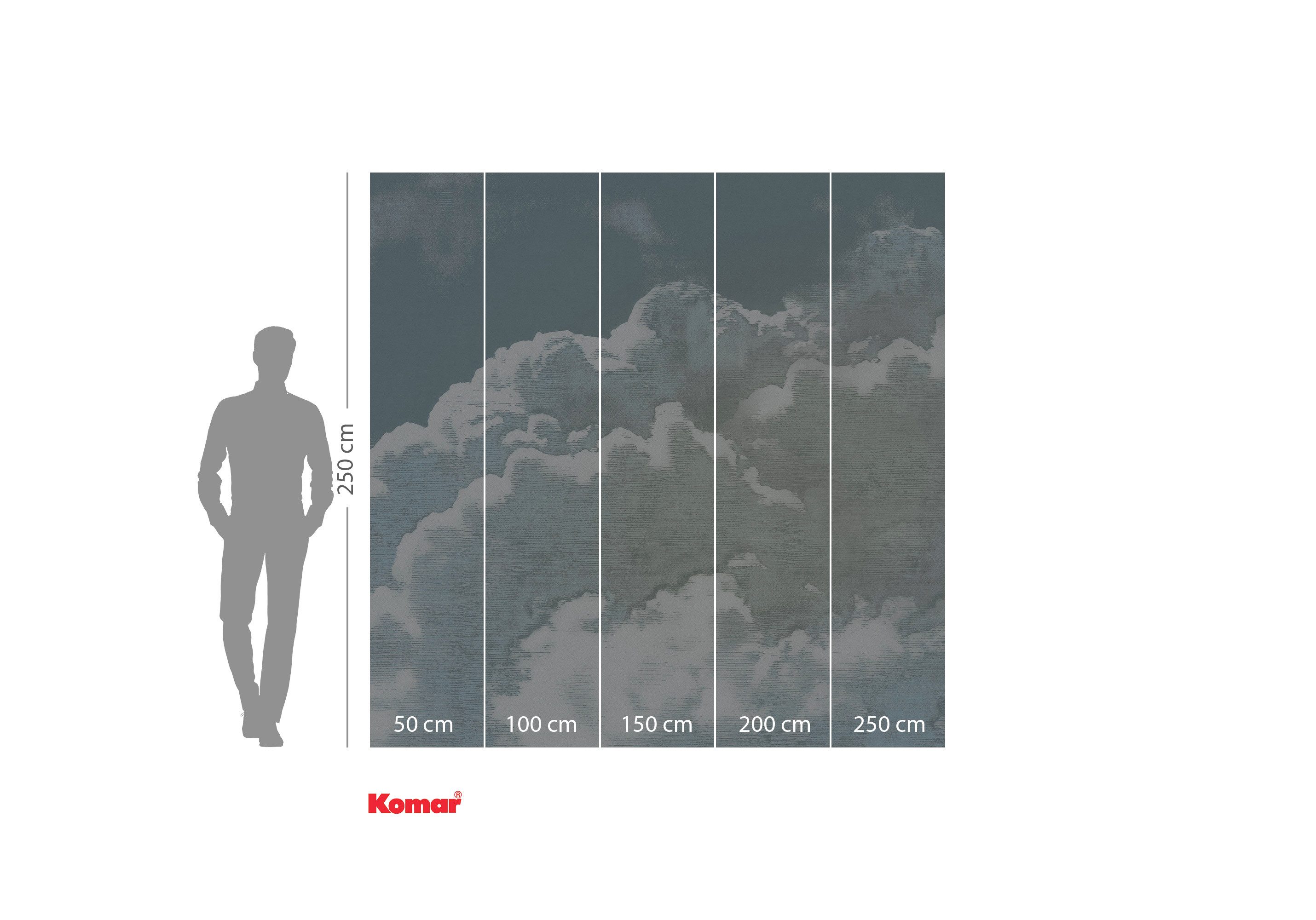 Komar Fotobehang Komar vlies fotobehang - Vintage Wolken - maat 250 x 250 cm (set)