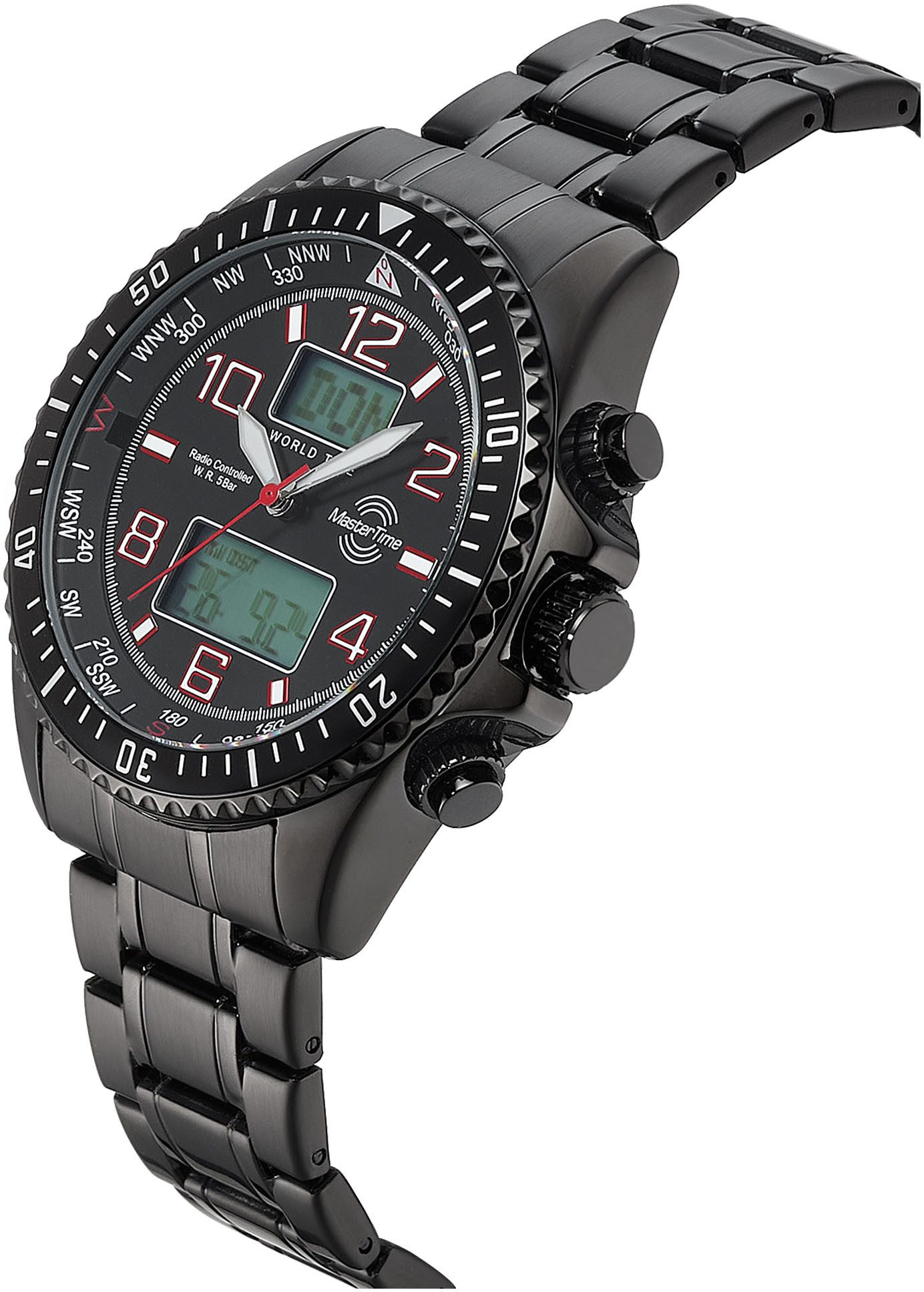 MASTER TIME Radiografische chronograaf Super Power Quartzhorloge, horloge, herrenuur, ook ideaal als cadeau (set, 2-delig, Met wisselband)