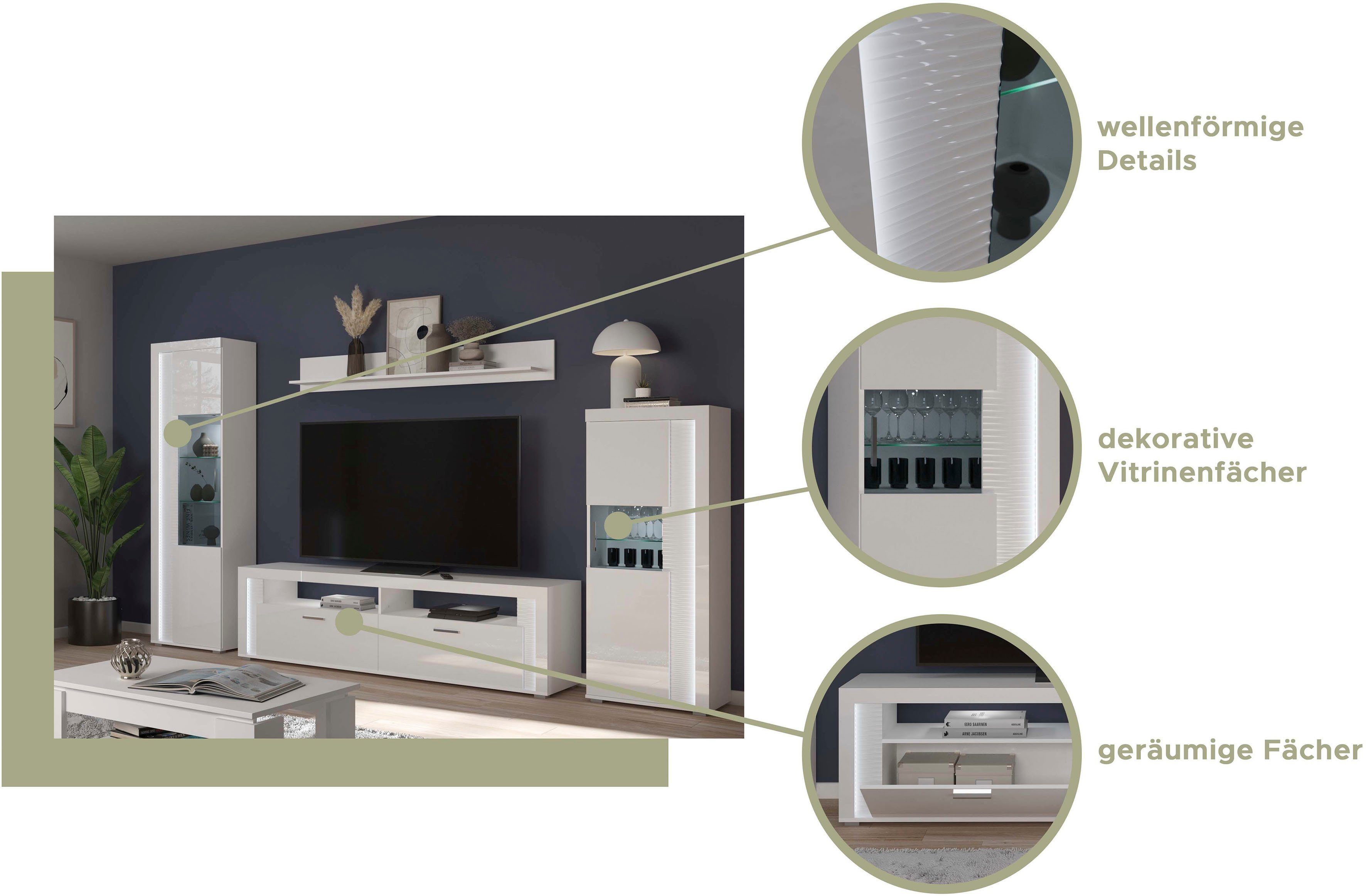 INOSIGN Dressoir Viborg, Breedte 182 cm, inclusief verticale frontverlichting