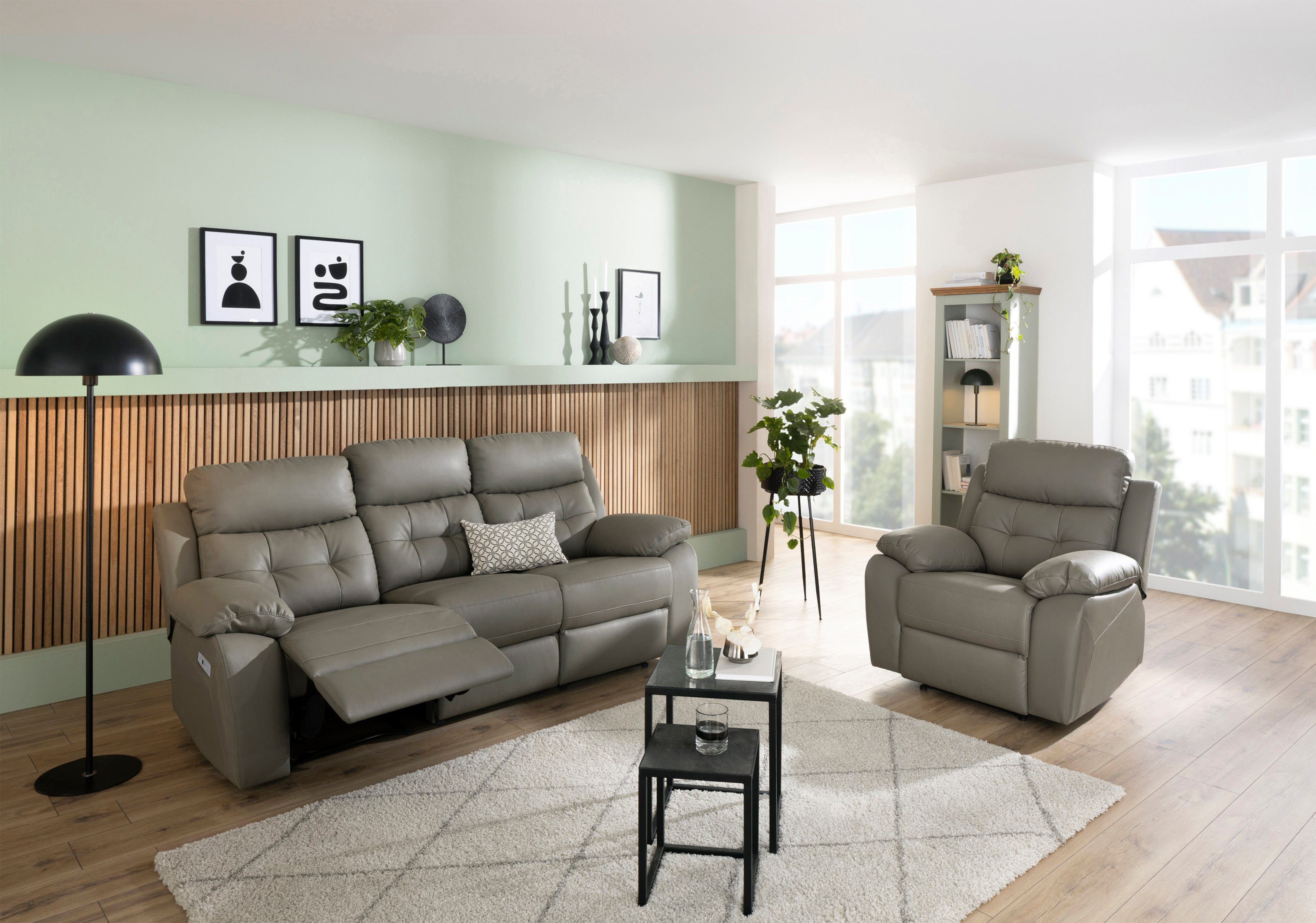 Home affaire Relaxfauteuil Lannilis, fauteuil met slaapfunctie, TV-stoel voor woonkamer
