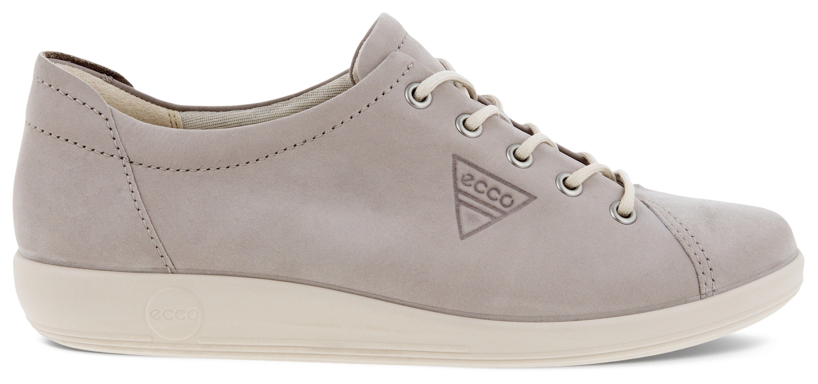 Ecco Veterschoenen Ecco Soft 2.0 vrijetijdsschoen, lage schoen, veterschoen met subtiele logo-opdruk