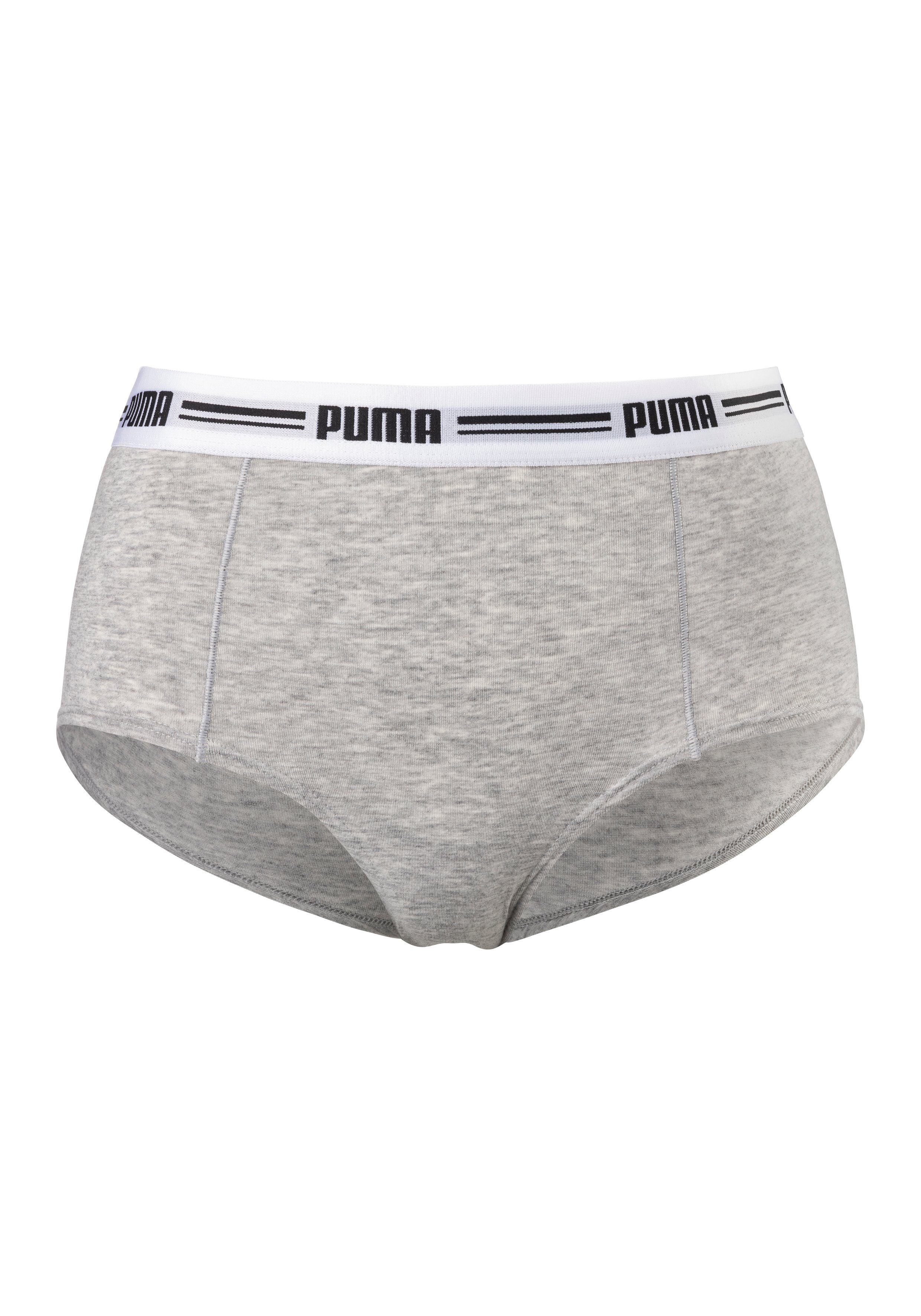 PUMA Hipster PUMA WOMEN MINI SHORT 2P PACK met opvallende logo-tailleband (2 stuks, Set van 2)