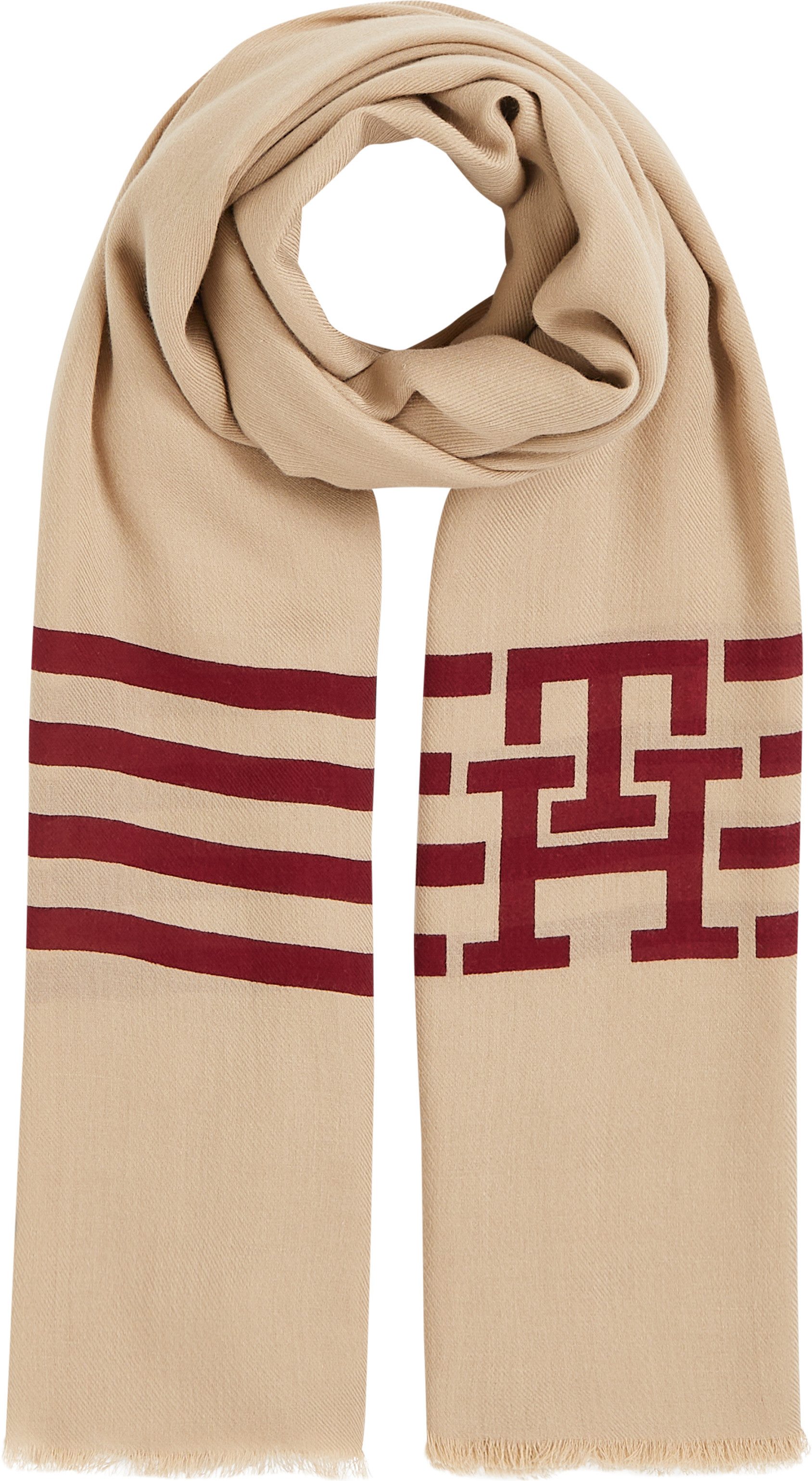 Tommy Hilfiger Sjaal TH NAVAL SCARF met gestempeld logo