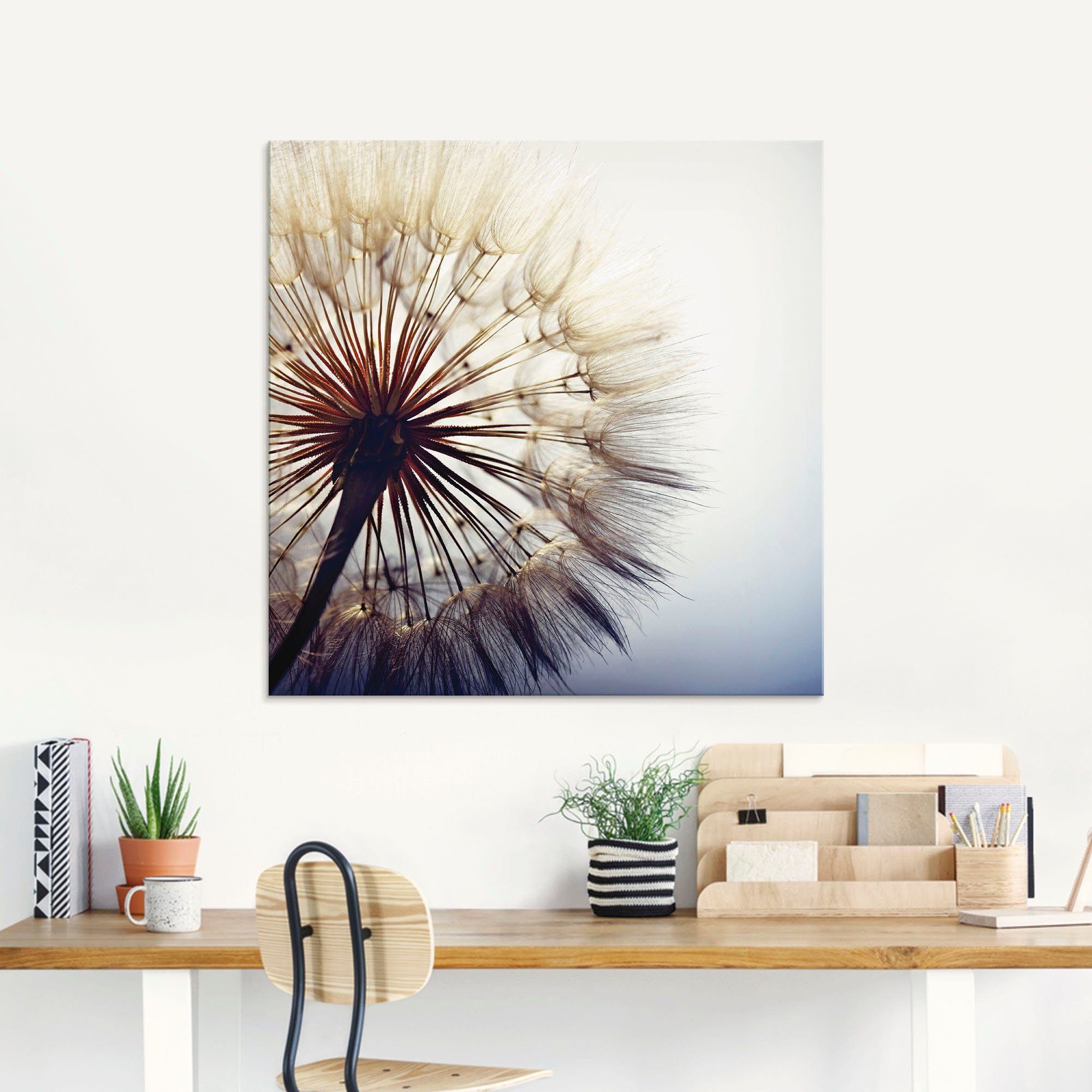 Artland Print op glas Grote pluizenbol in verschillende maten