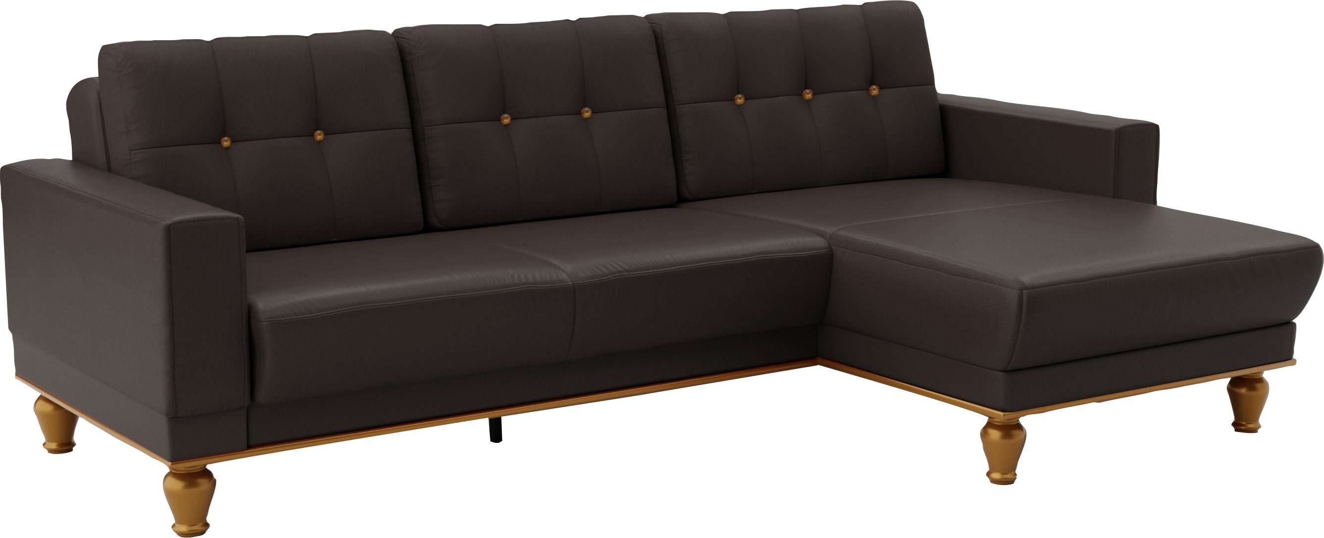 sit&more Hoekbank Orient 5 L-vorm met strassteentjes, naar keuze met slaapfunctie en bedkist