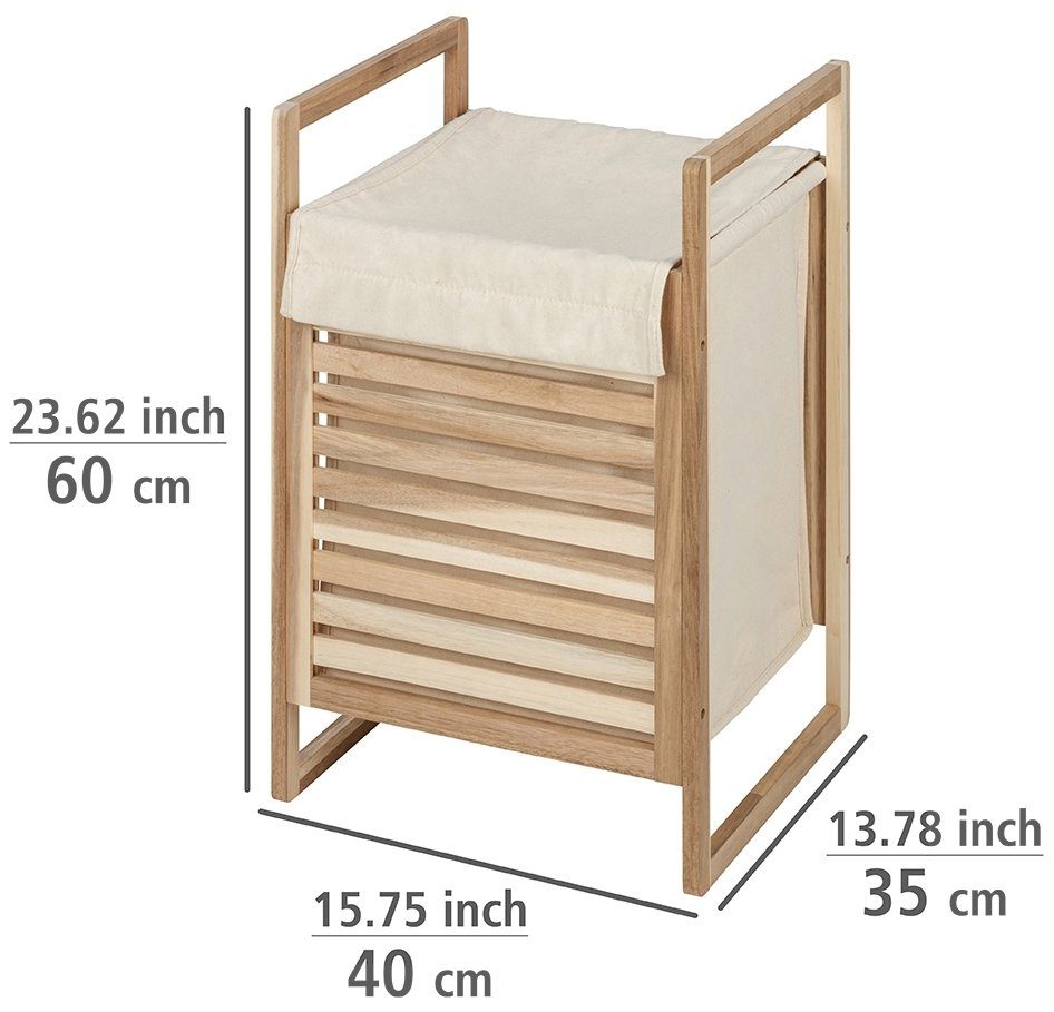 WENKO Wasmand Acina Bxdxh: 40x35x60 cm, 40 liter