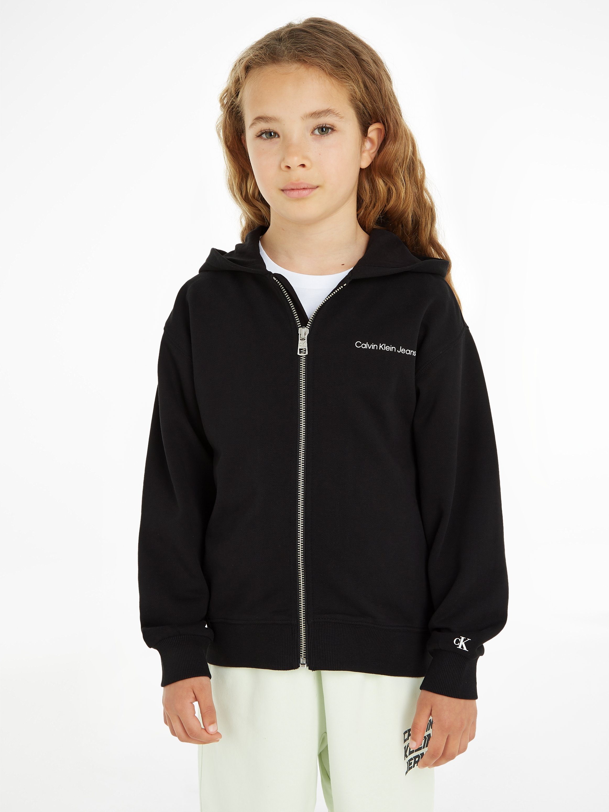 Calvin Klein Sweatshirt INST. LOGO RELAXED ZIP-THROUGH