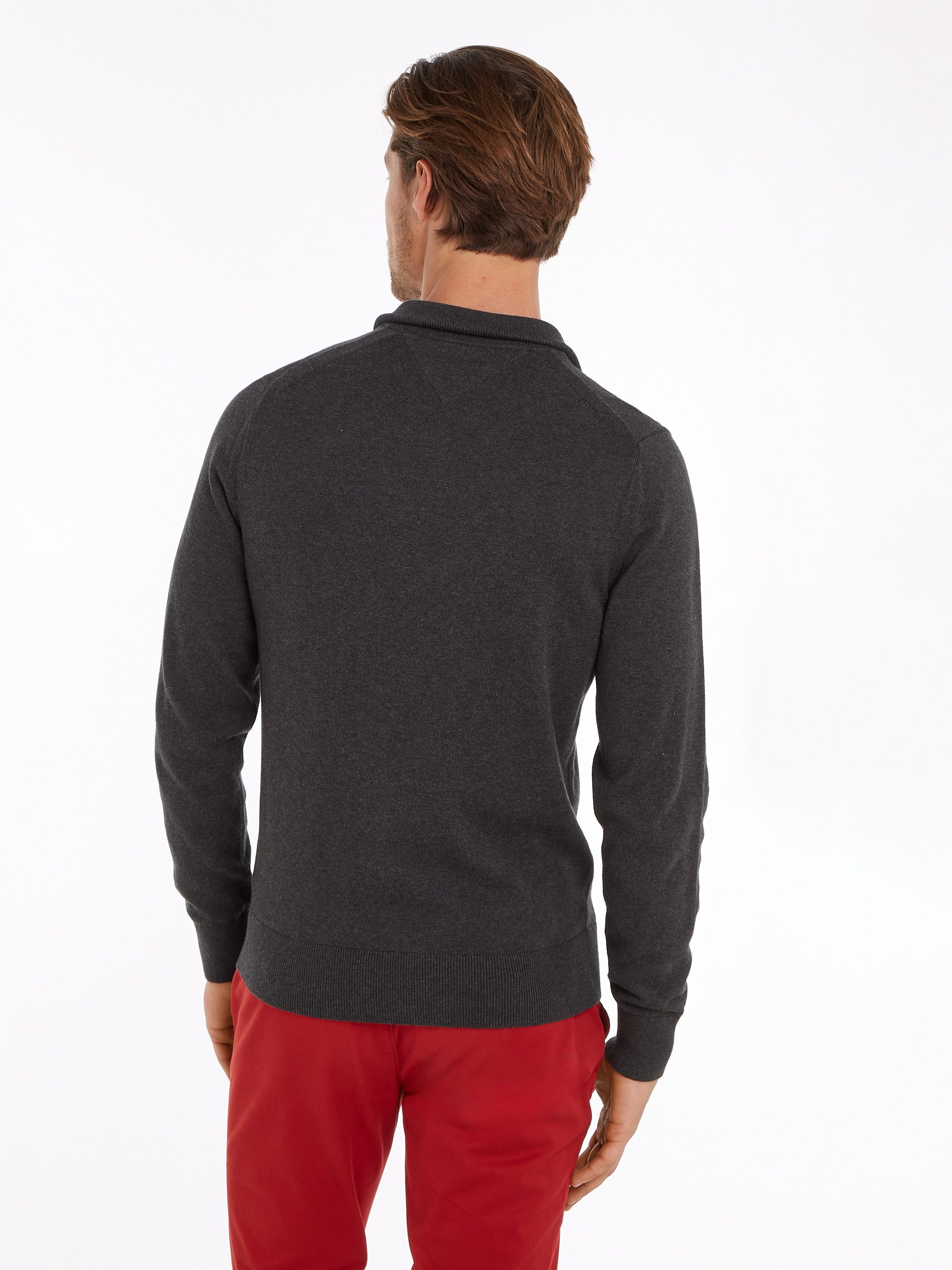 Tommy Hilfiger Schipperstrui PIMA ORG CTN CASHMERE ZIP MOCK