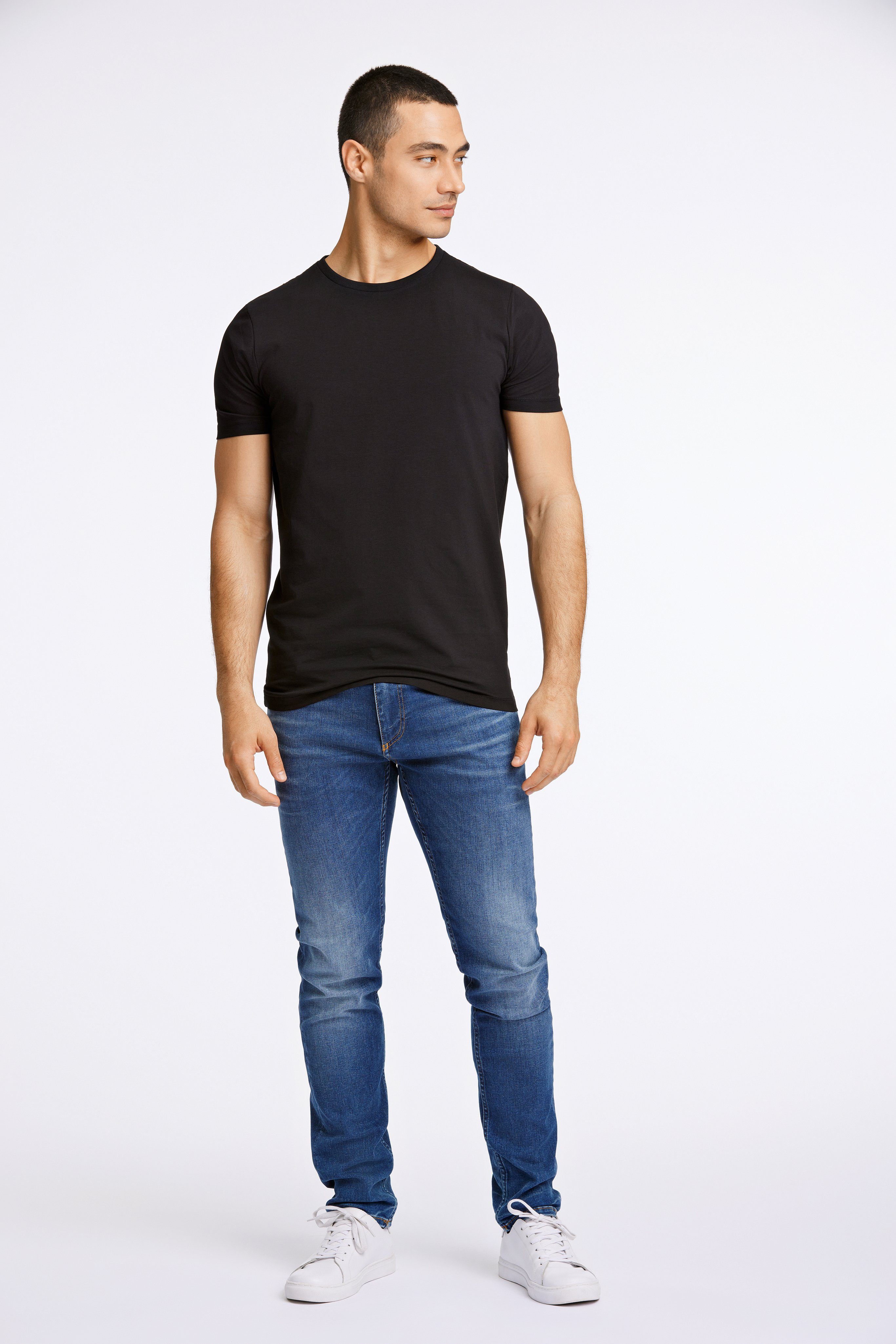 LINDBERGH T-shirt met stretch en ronde hals