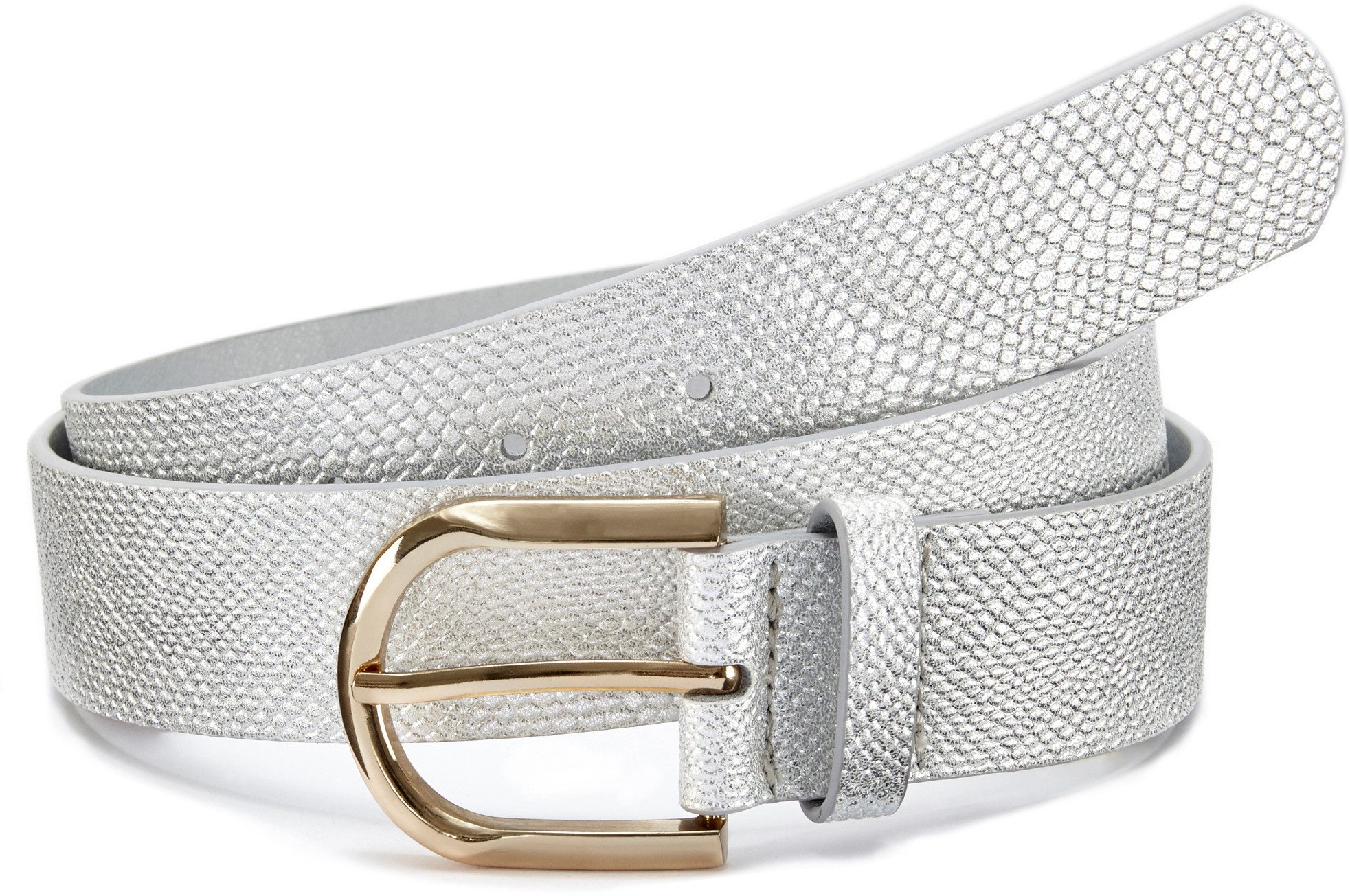 Lascana Heupriem in metallic-look, riem, jeansriem, broekriem voor jeans & broeken