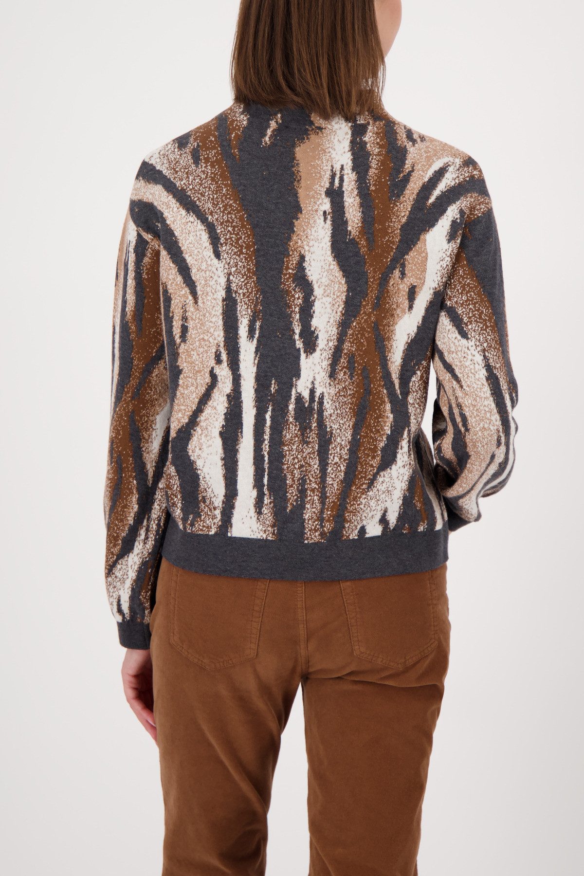 Monari Gebreide trui Regular fit met ronde hals