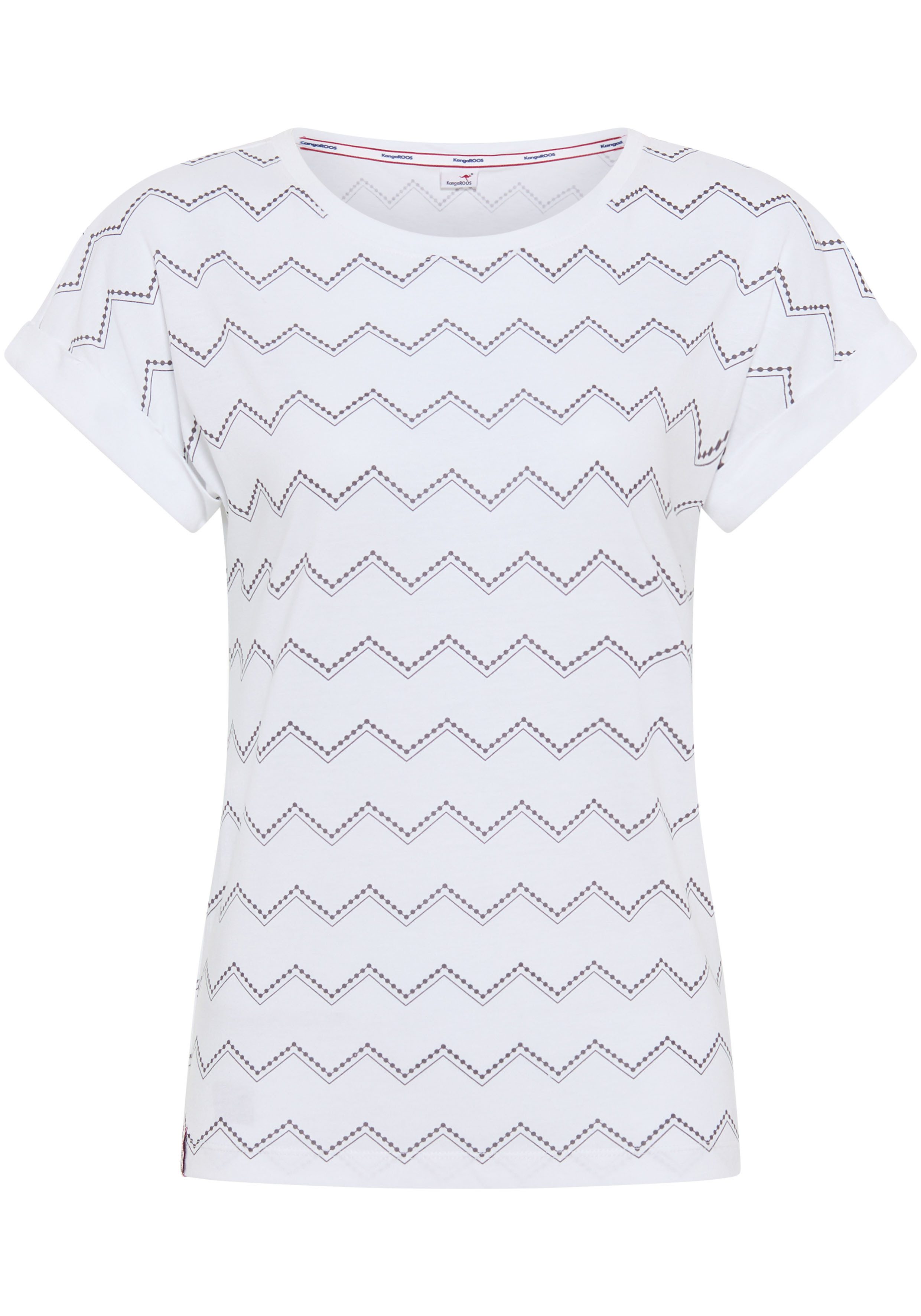 KangaROOS Shirt met korte mouwen met zigzagpatroon