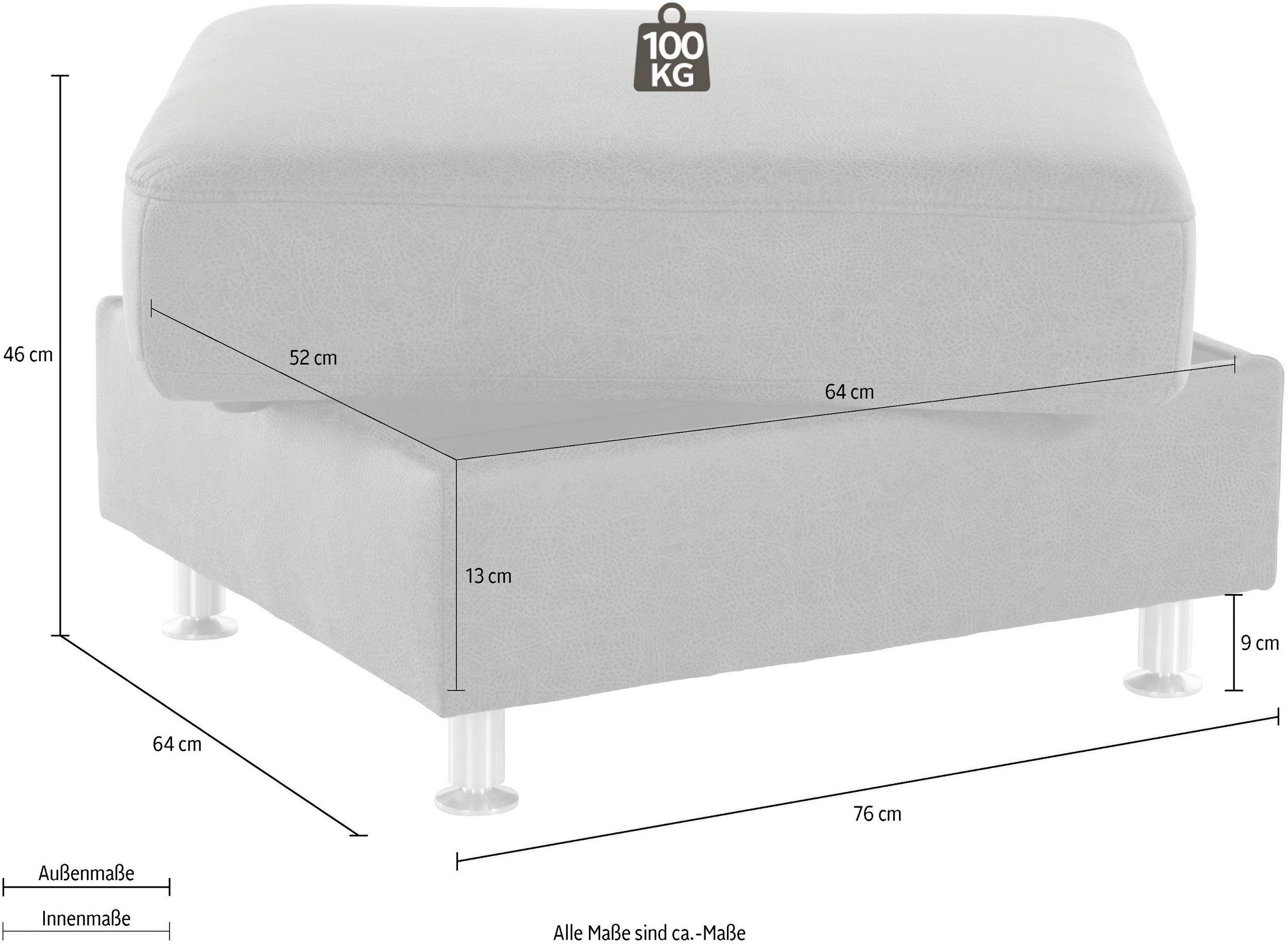 sit&more Hocker met bergruimte DARWIN met binnenvering en bergruimte
