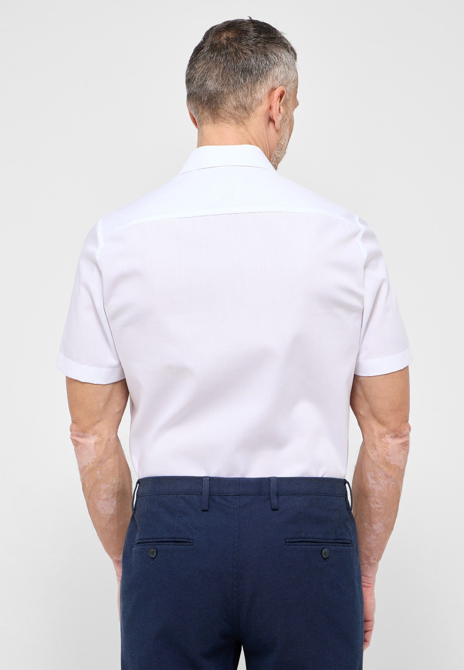 Eterna Overhemd met korte mouwen Slim fit NON IRON (strijkvrij)