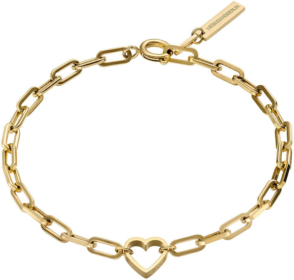 Liebeskind Berlin Armband Sieraad cadeau roestvrijstalen armband hart, LJ-0343-B-20, LJ-0344-B-20