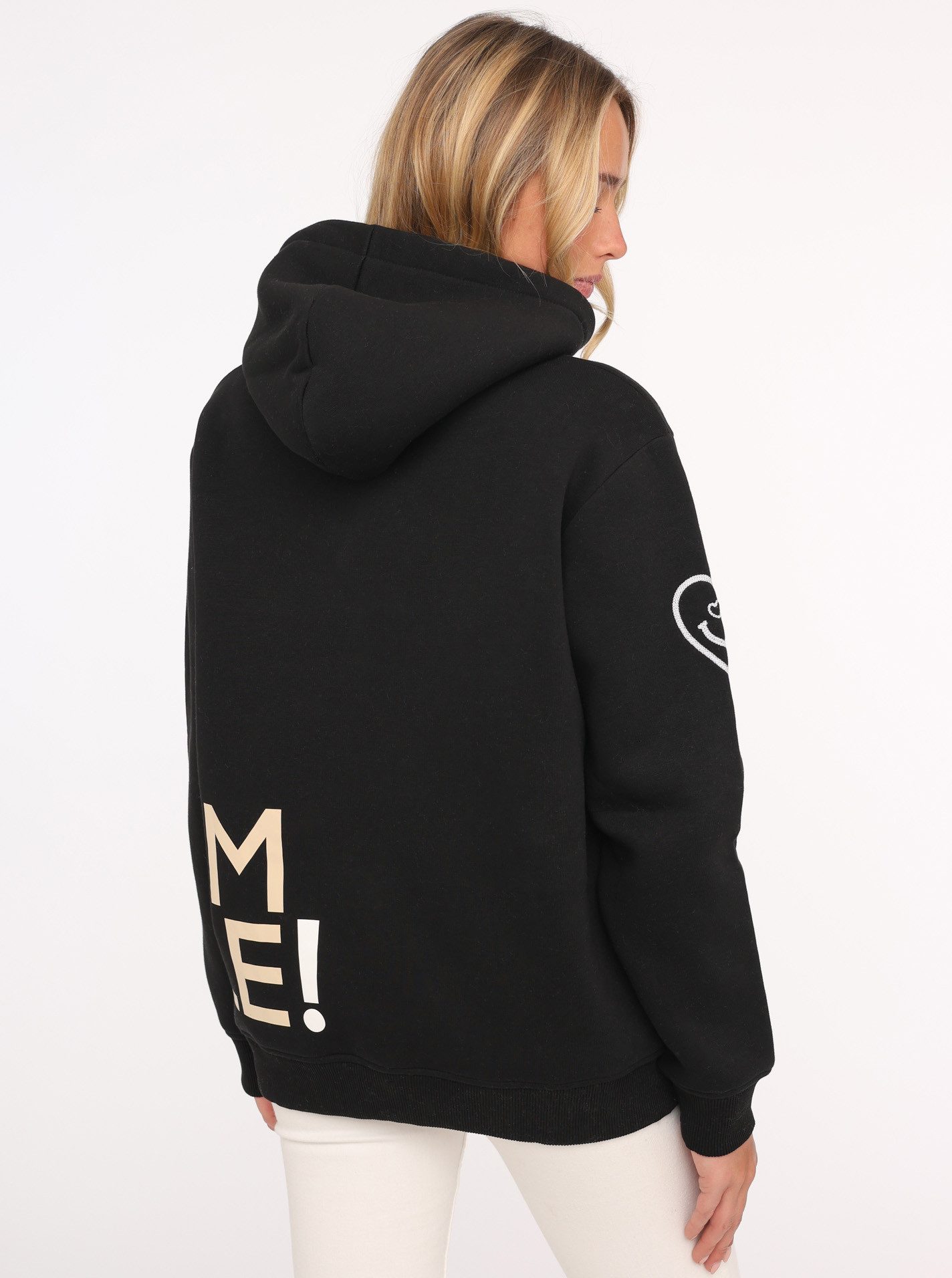 Zwillingsherz Hoodie Alissa met smile-print