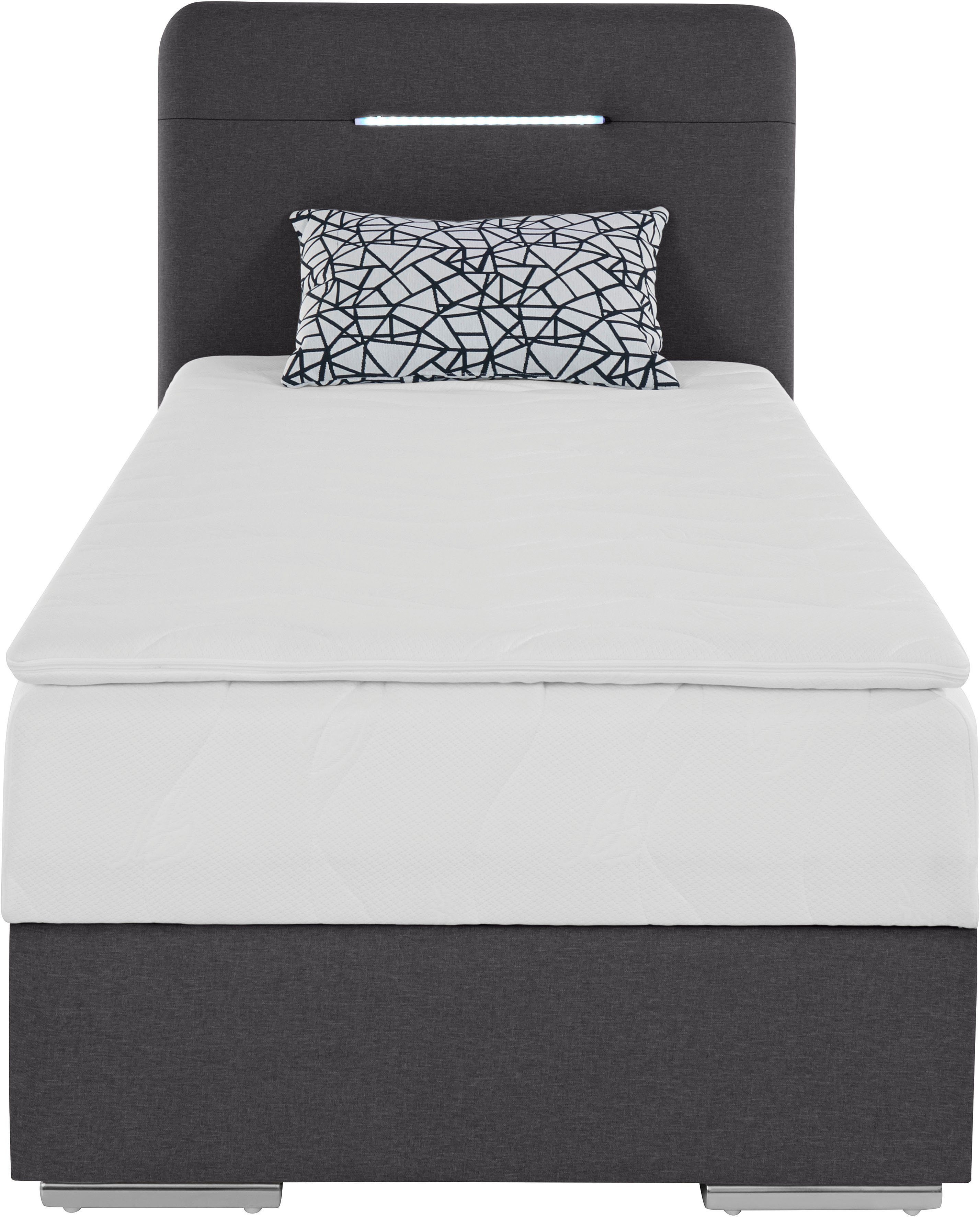 COTTA Boxspring Lighstar inclusief ledverlichting, topmatras, bedkist en sierkussen