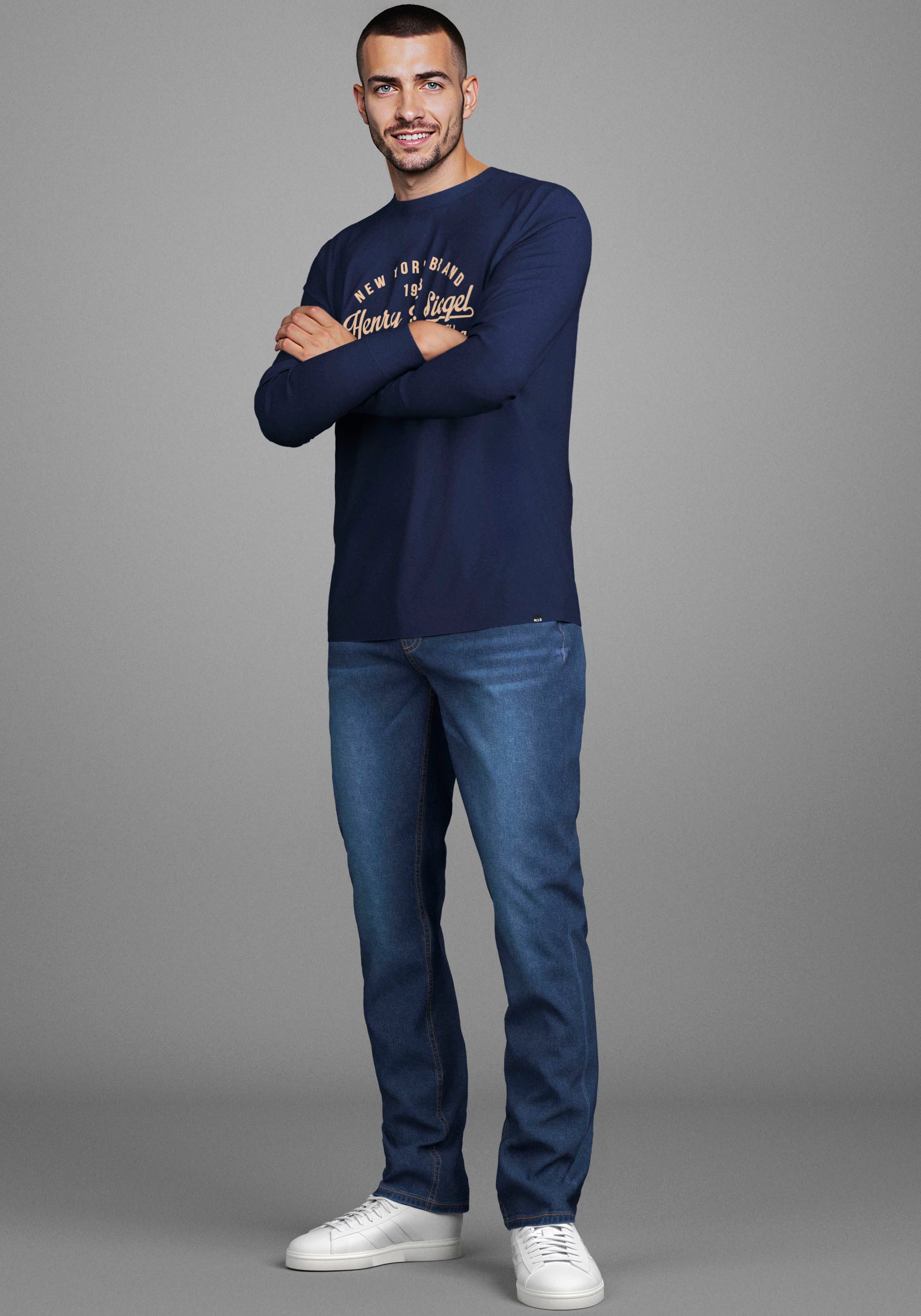 H.I.S Shirt met ronde hals Nieuwe collectie!