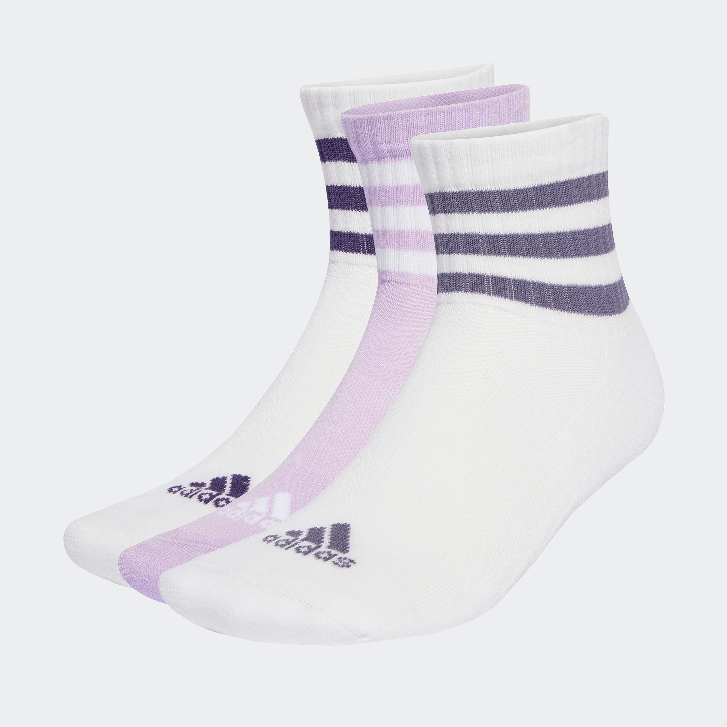 adidas Performance Functionele sokken 3 STRIPES CUSHIONED SPORTSWEAR MIDCUT SOKKEN, 3 PAAR (3 paar)