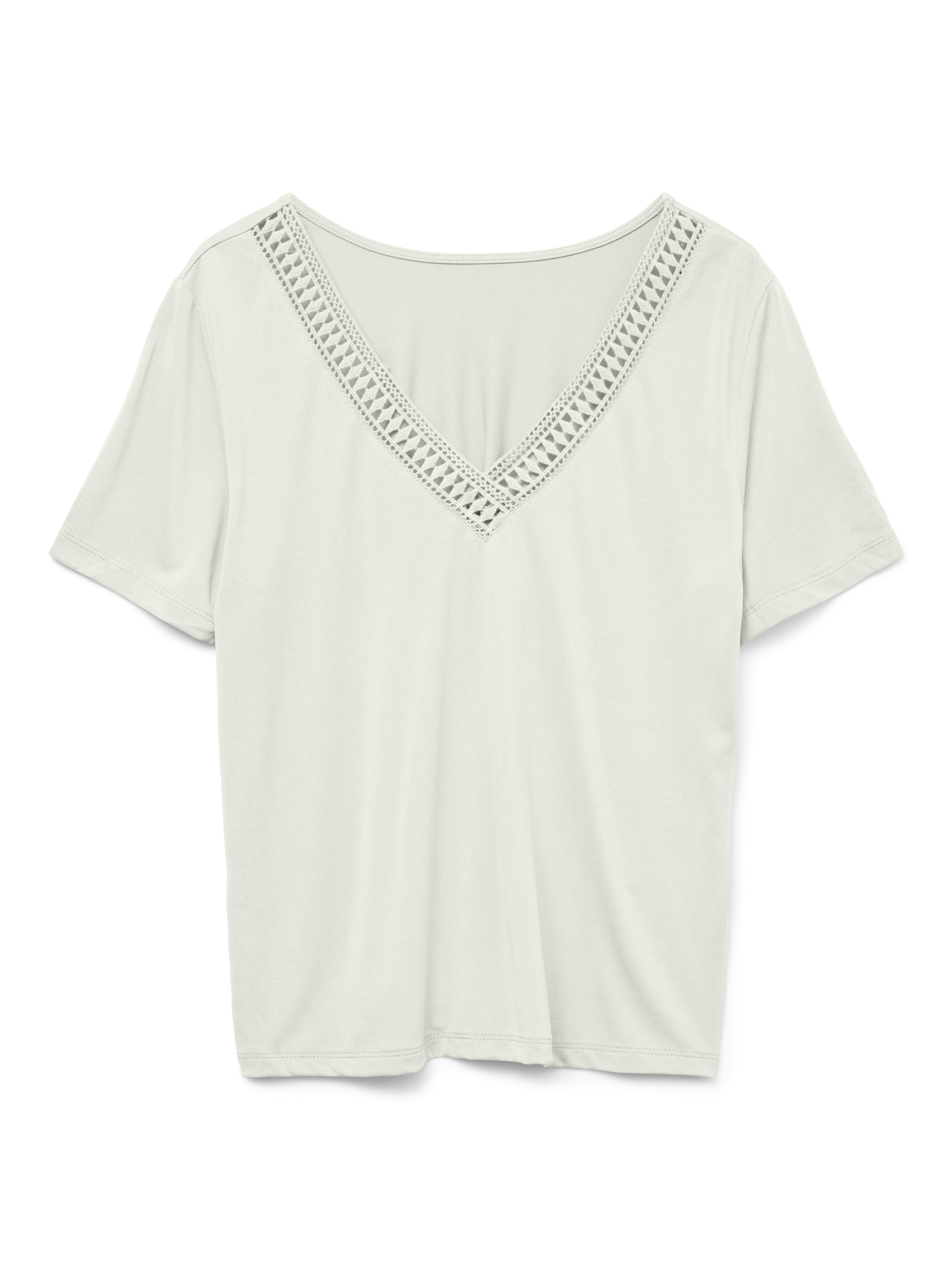 Vero Moda Shirt met korte mouwen VMSAVANNAH LACE 2-WAY SS TOP JRS