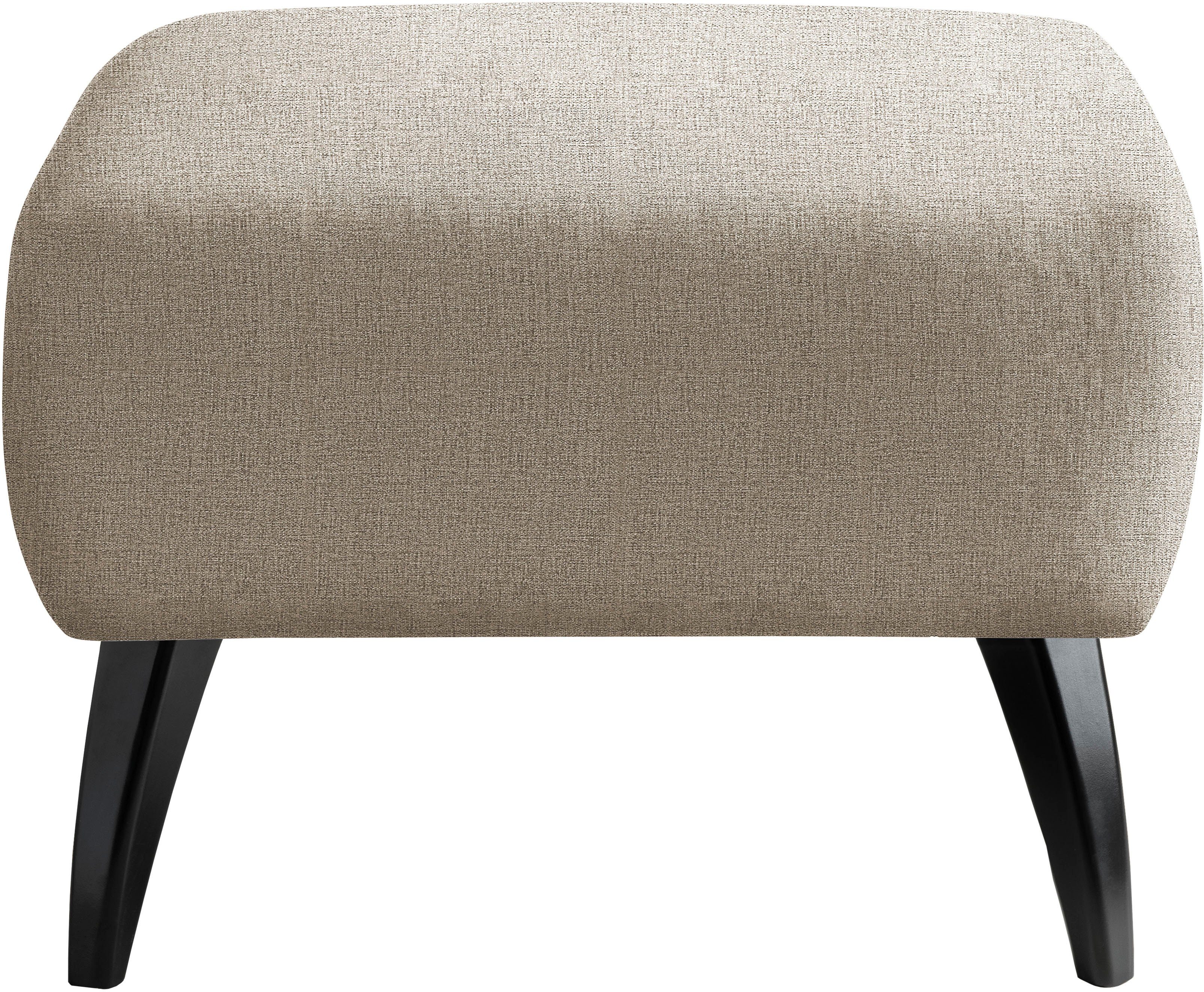 INOSIGN Hocker Colori Kleur houten poten naar keuze, verschillende stoffen, hoogwaardige stof