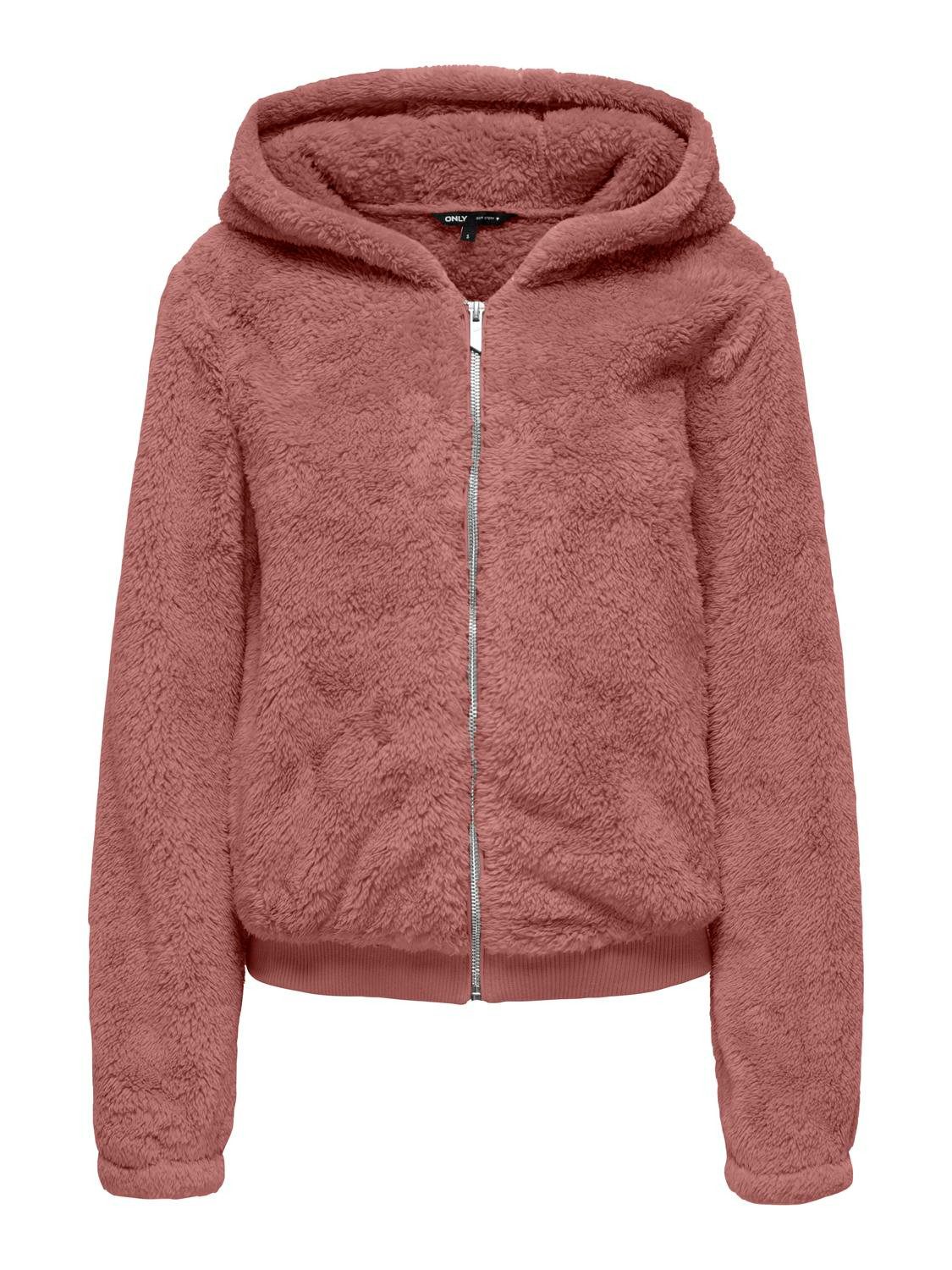 Only Pluche jas met capuchon ONLNEWANNA CONTACT SHERPA JKT OTW NOOS