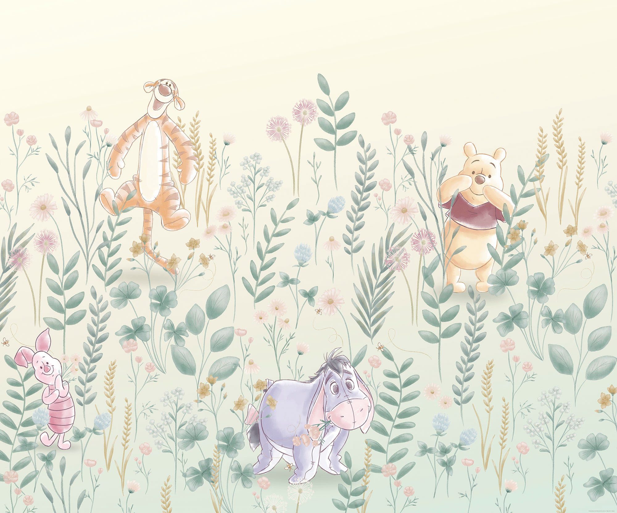 Komar Fotobehang Vlies fotobehang - Winnie the Pooh Hide and Seek - grootte 300 x 250 cm (1 stuk)