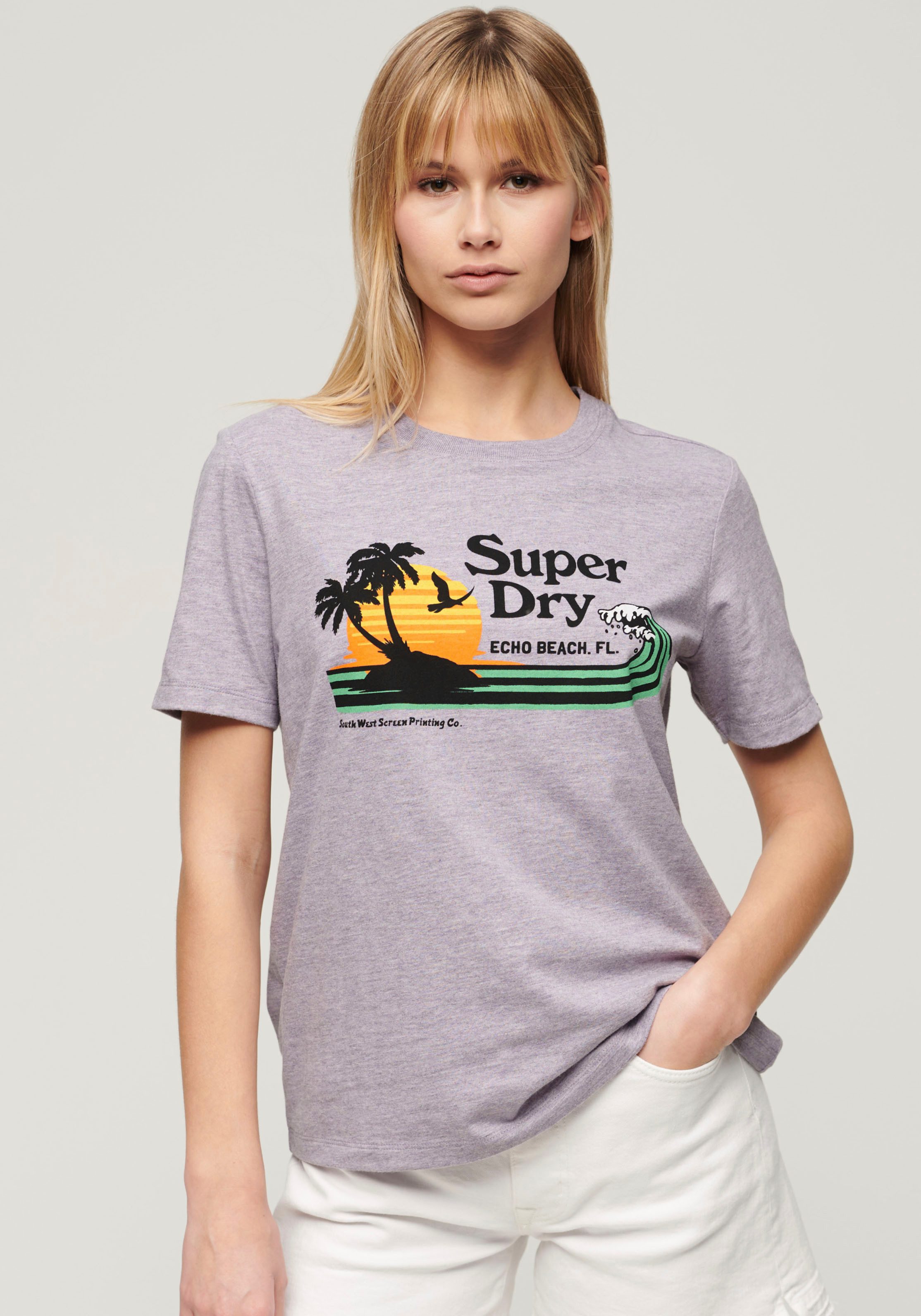 Superdry Shirt met print OUTDOOR STRIPE RELAXED T SHIRT