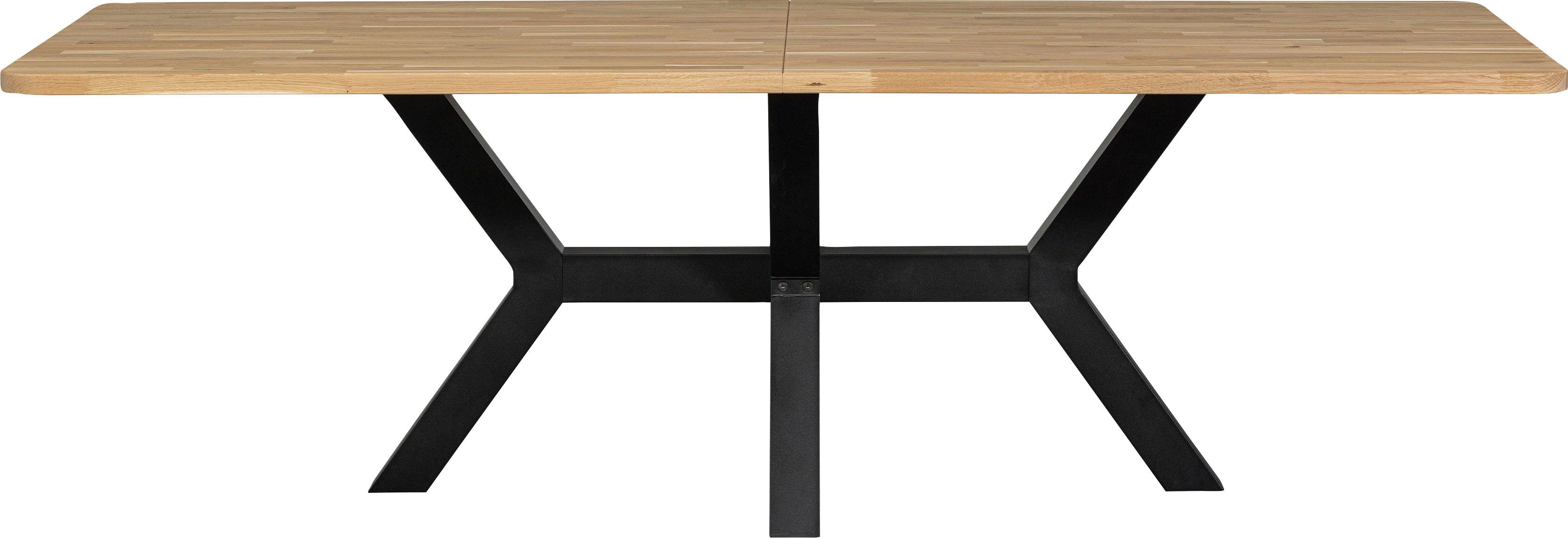 WOOOD Eettafel Tablo Hout gedeeltelijk massief, rechthoekige vorm, H 77 cm x B 240 x D 100 cm