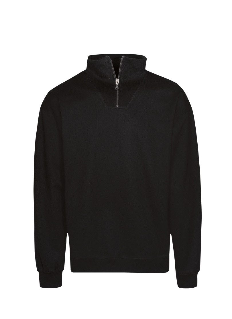 Trigema Sweatshirt TRIGEMA troyer in comfortabele sweatkwaliteit